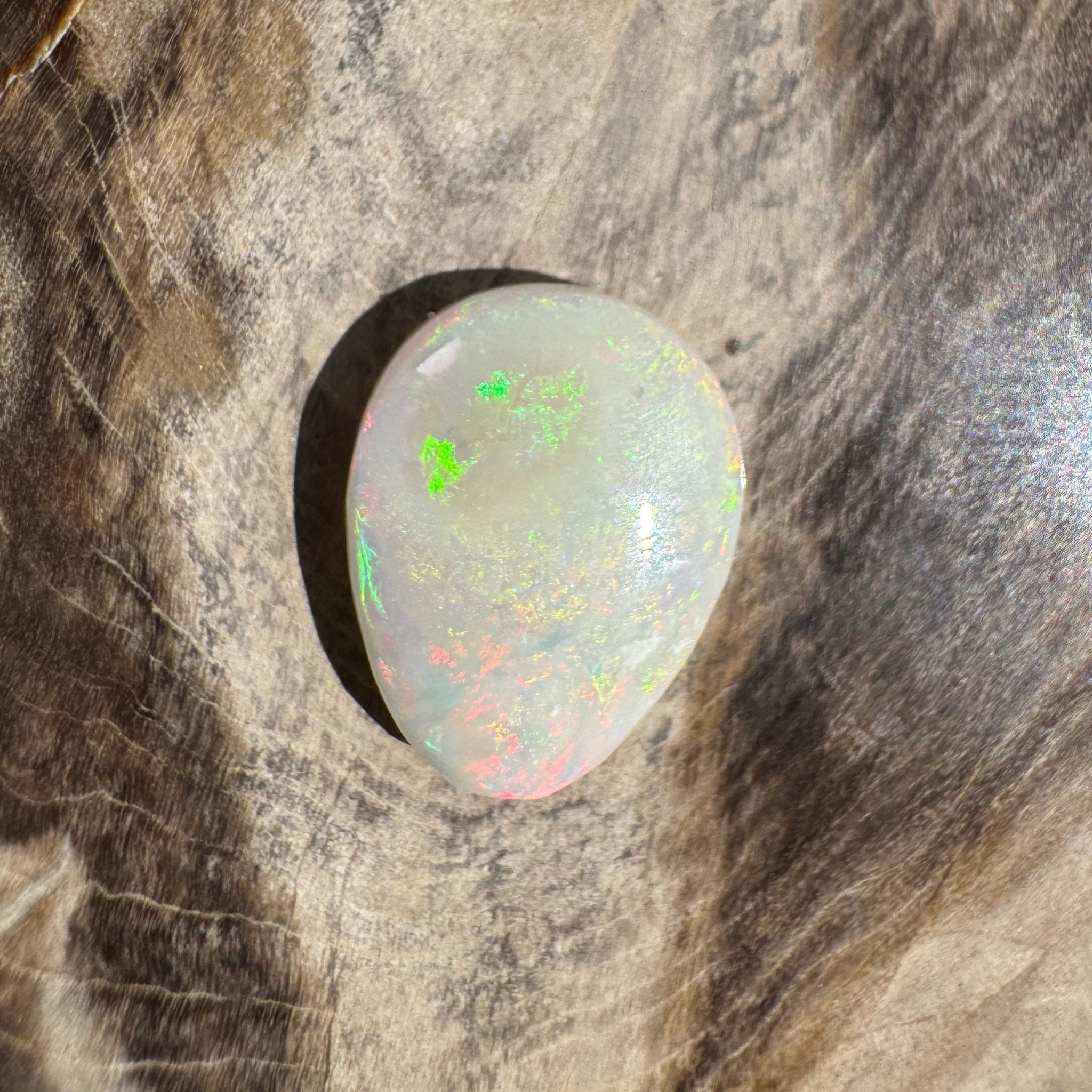 3ct Coober Pedy Pear Opal | Solid Australian Opal | Hand-Cut