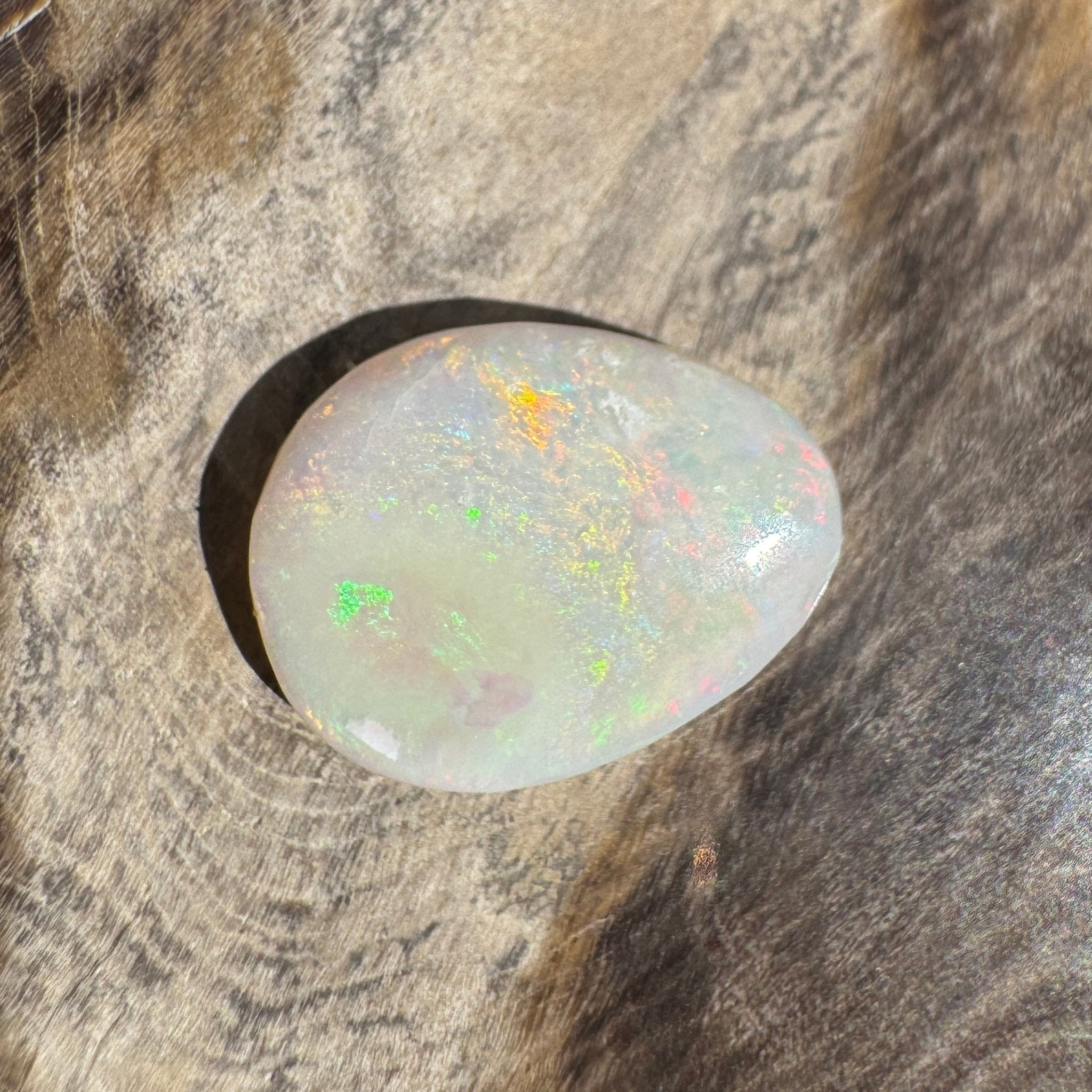 3ct Coober Pedy Pear Opal | Solid Australian Opal | Hand-Cut