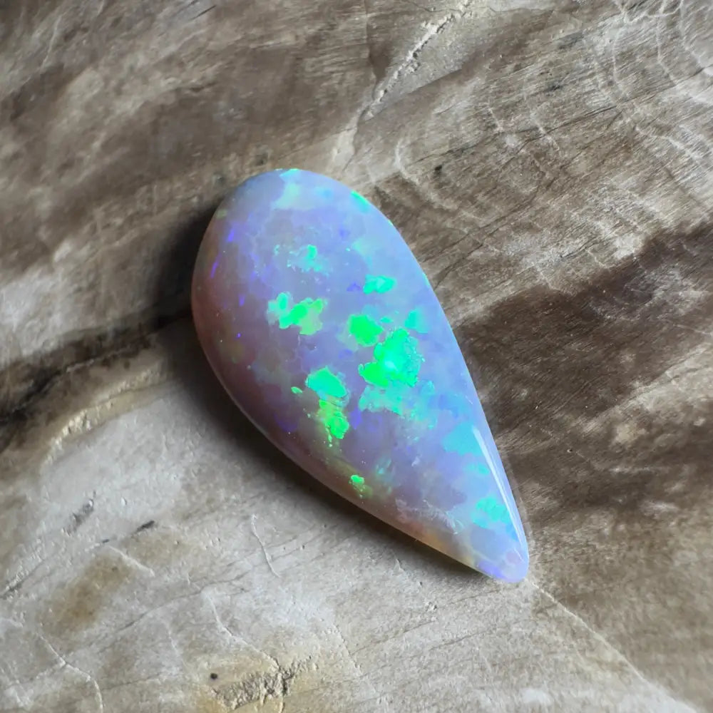 Iridescent opal gemstone.