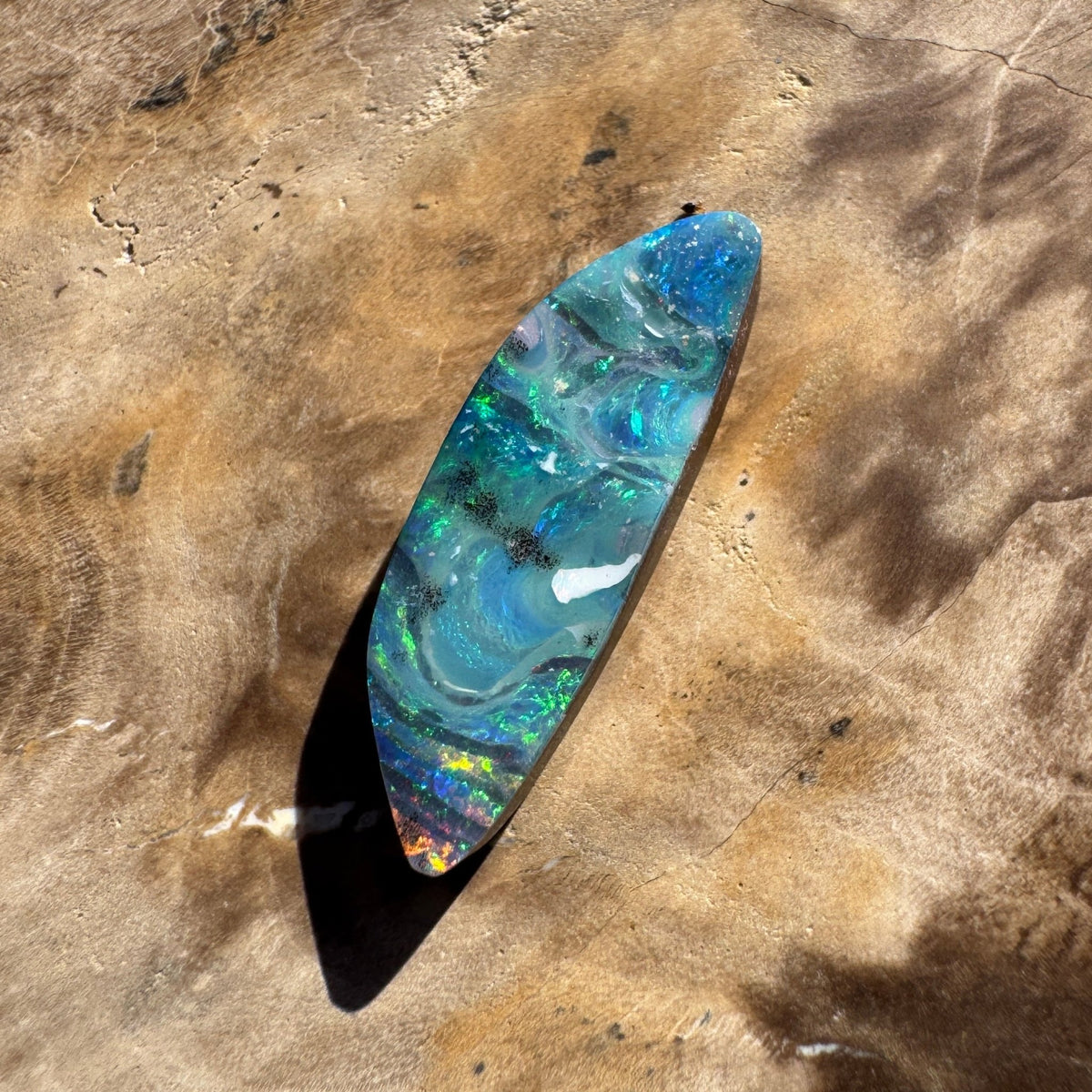 4.1ct Queensland Boulder Opal | Solid Australian Opal | Hand-Cut