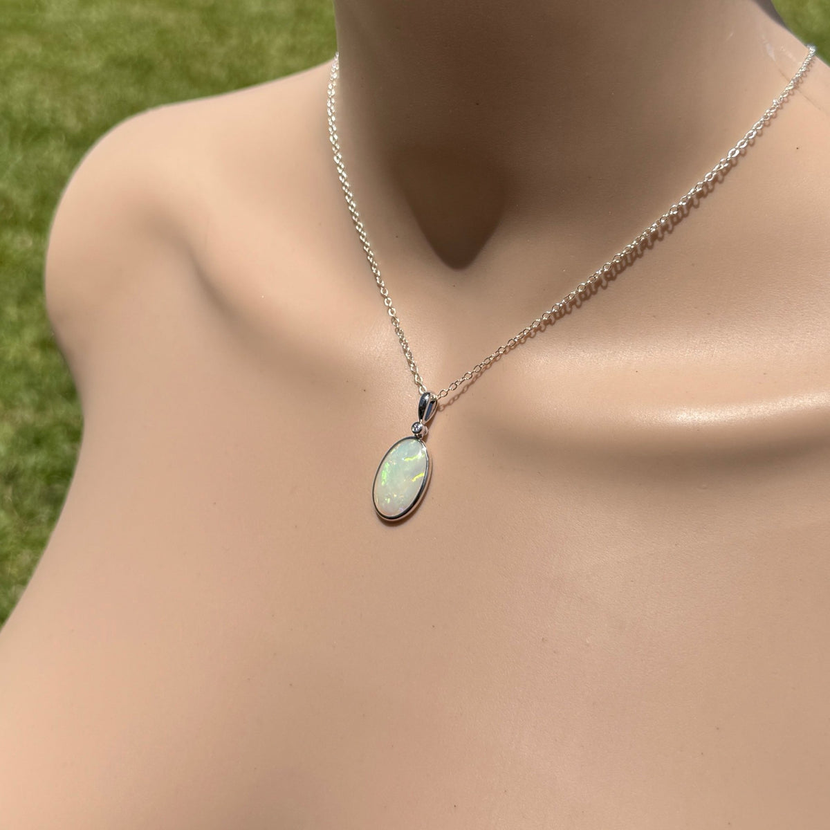 4.3ct Coober Pedy Opal Pendant Necklace ~ 'Karijini Glow' | 925 Sterling Silver | Solid Australian Opal