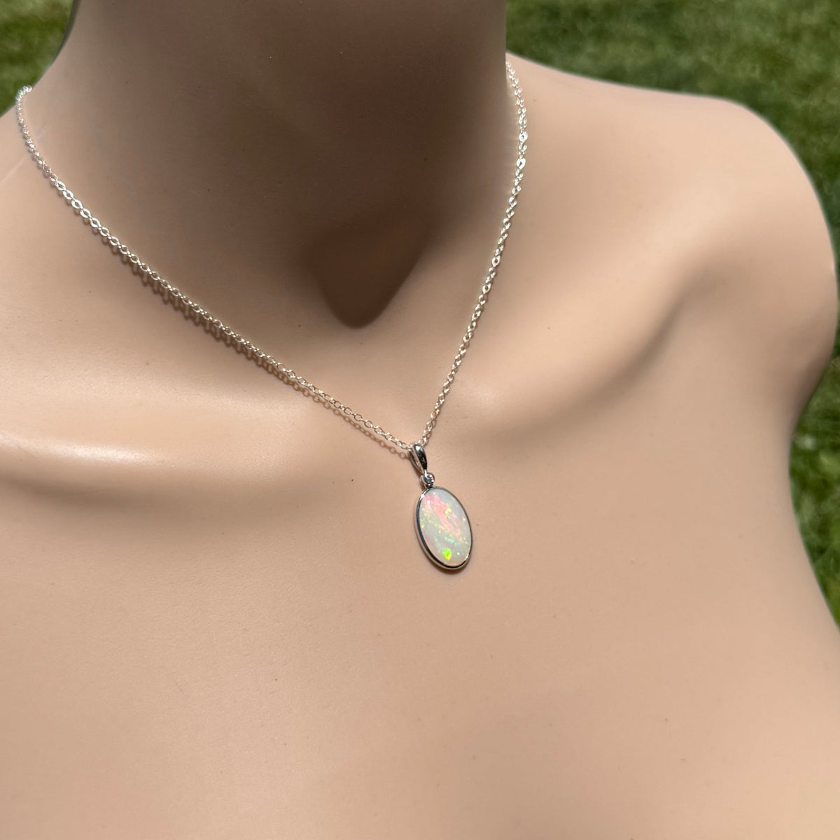 4.3ct Coober Pedy Opal Pendant Necklace ~ 'Karijini Glow' | 925 Sterling Silver | Solid Australian Opal