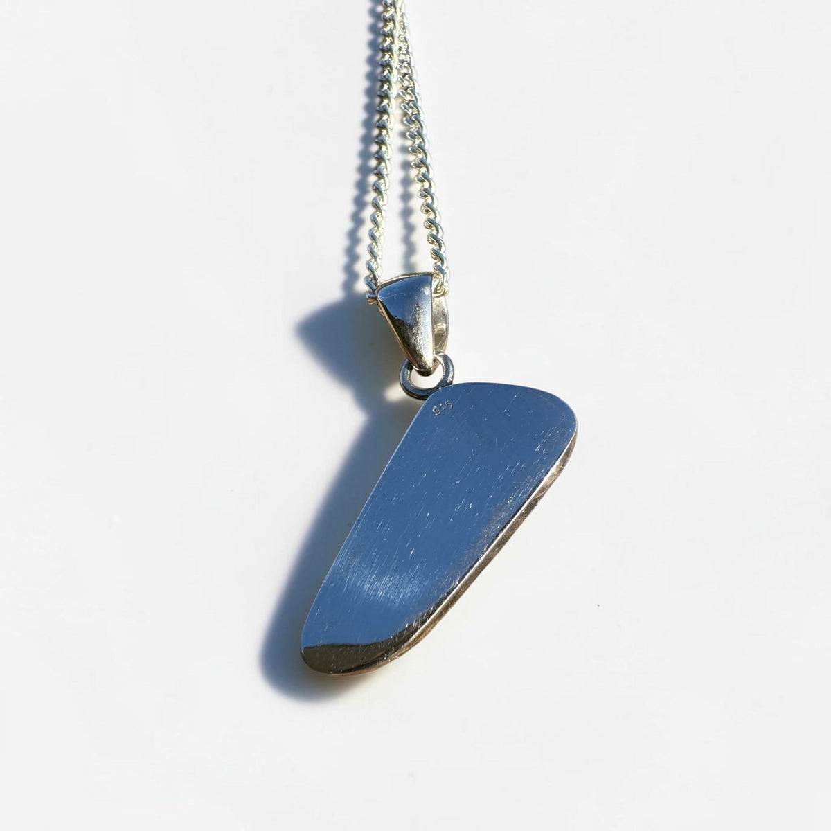 4.4ct Coober Pedy Opal Pendant Necklace ~ 'Derby Gleam' | 925 Sterling Silver | Solid Australian Opal