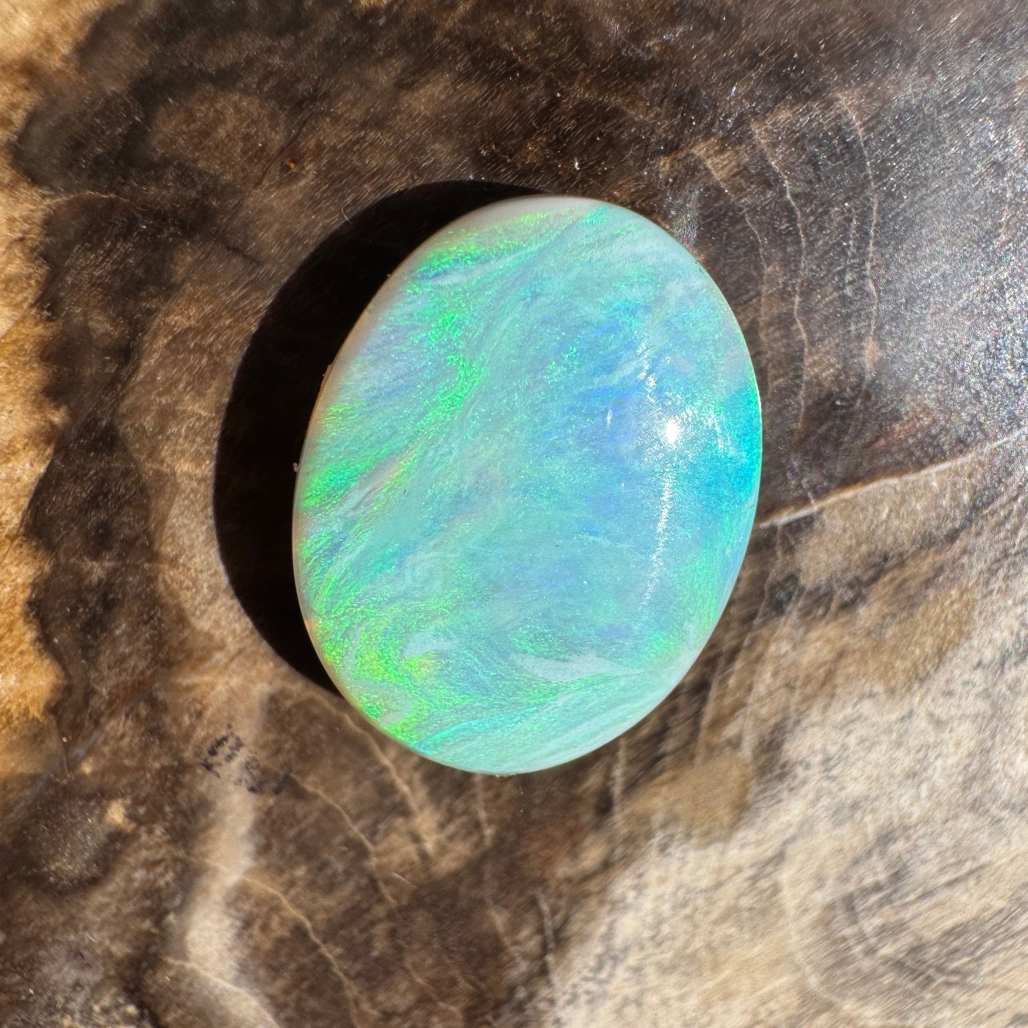 4.4ct Lightning Ridge Semi Black Opal | Solid Australian Opal | Hand-Cut