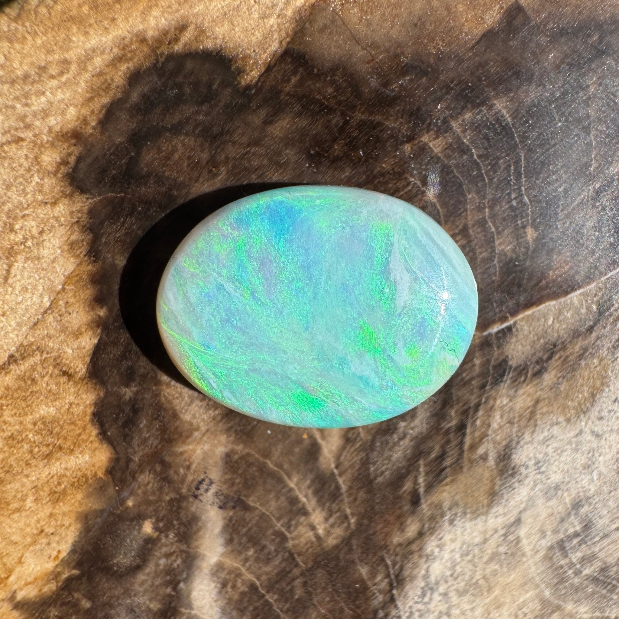 4.4ct Lightning Ridge Semi Black Opal | Solid Australian Opal | Hand-Cut