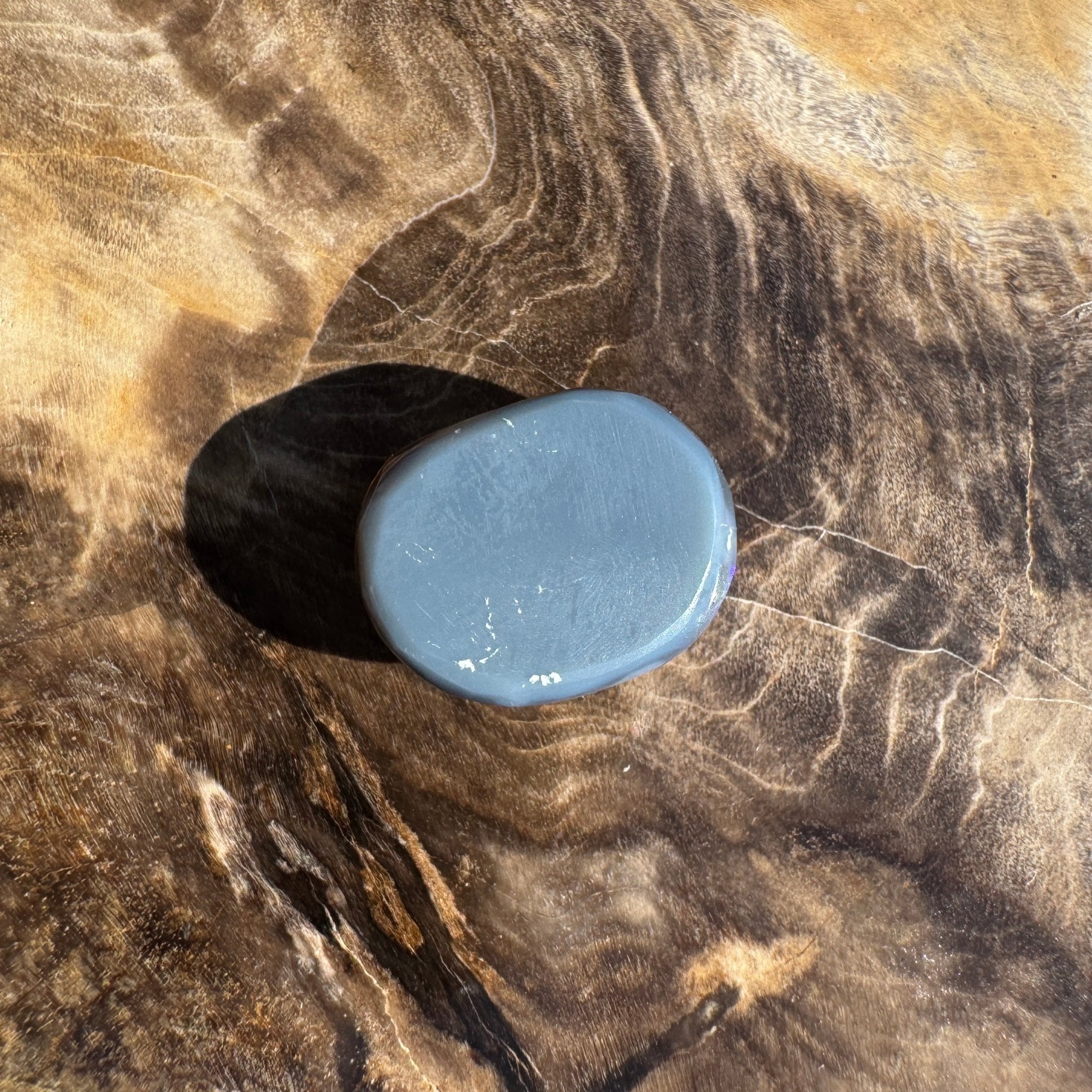 4.7ct Hand - cut Solid Lightning Ridge Semi Black Opal