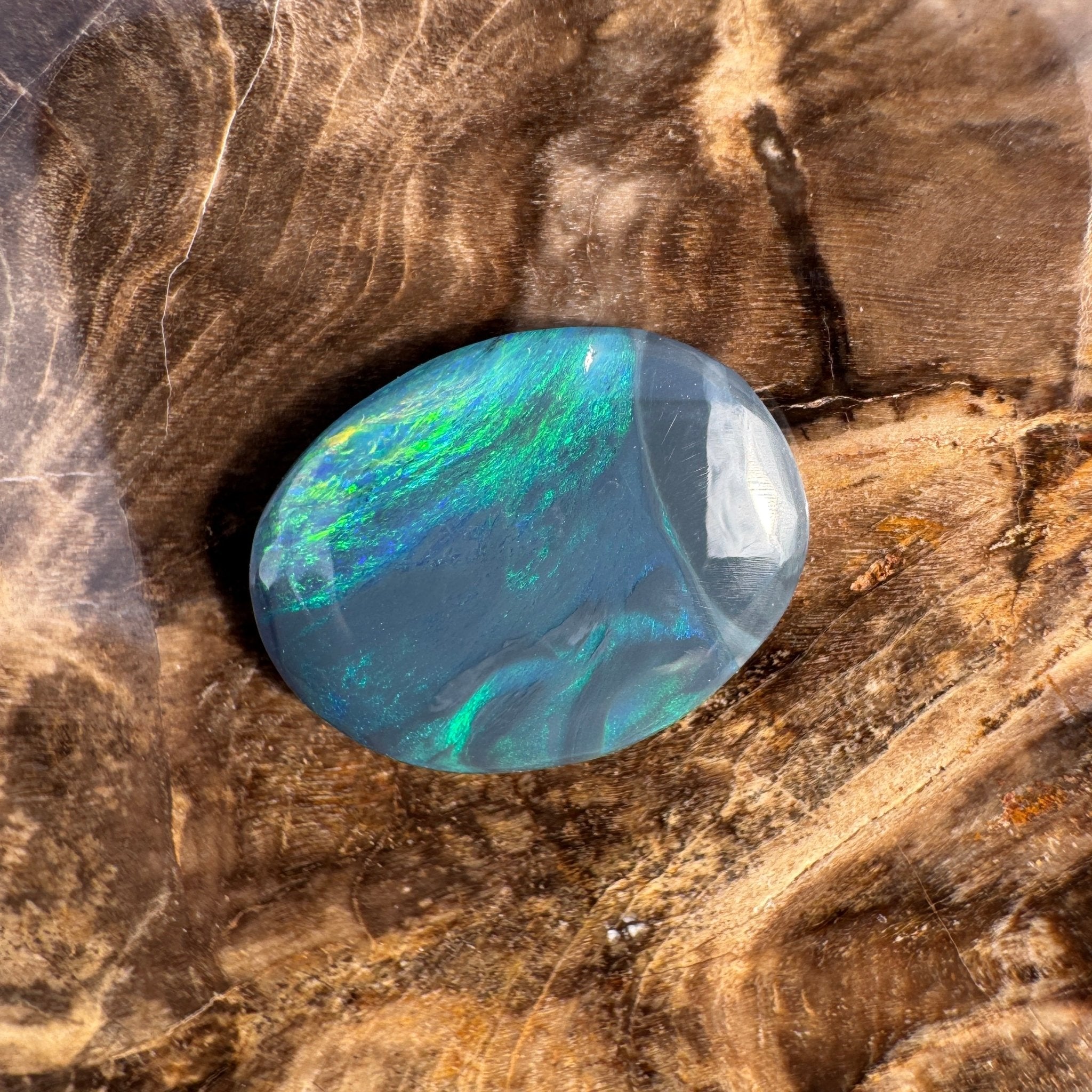 4.7ct Lightning Ridge Black Opal | Solid Australian Opal | Hand-Cut