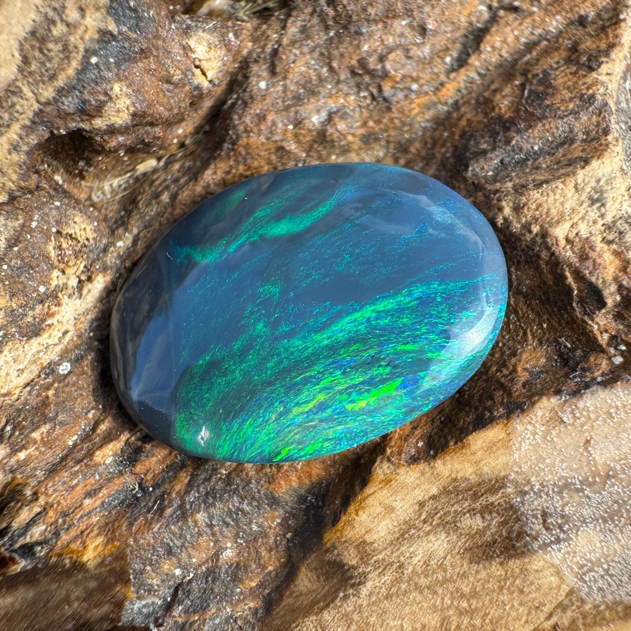 4.7ct Lightning Ridge Black Opal | Solid Australian Opal | Hand-Cut