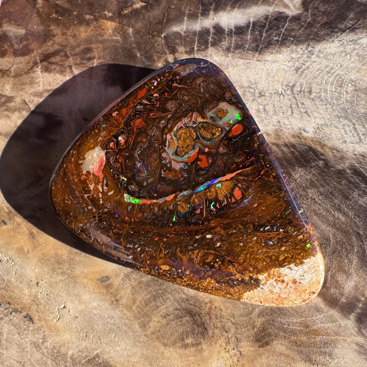 47ct Queensland Boulder Opal | Solid Australian Opal | Hand-Cut