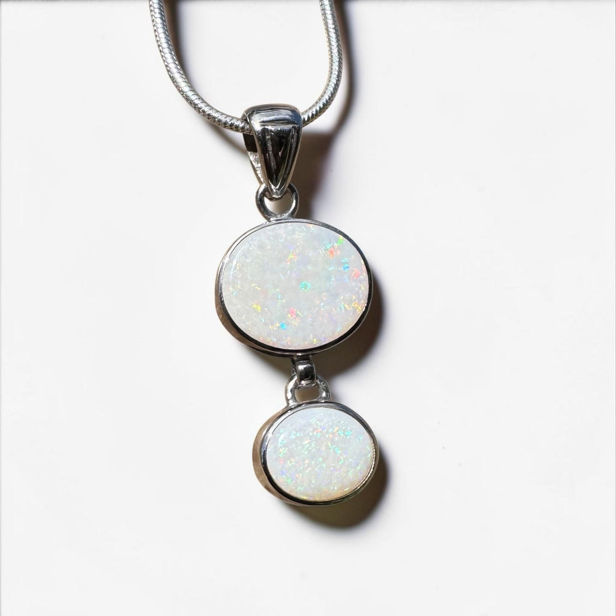 4.9ct Coober Pedy Opal Pendant Necklace ~ 'Kununurra Firelight' | 925 Sterling Silver | Solid Australian Opal