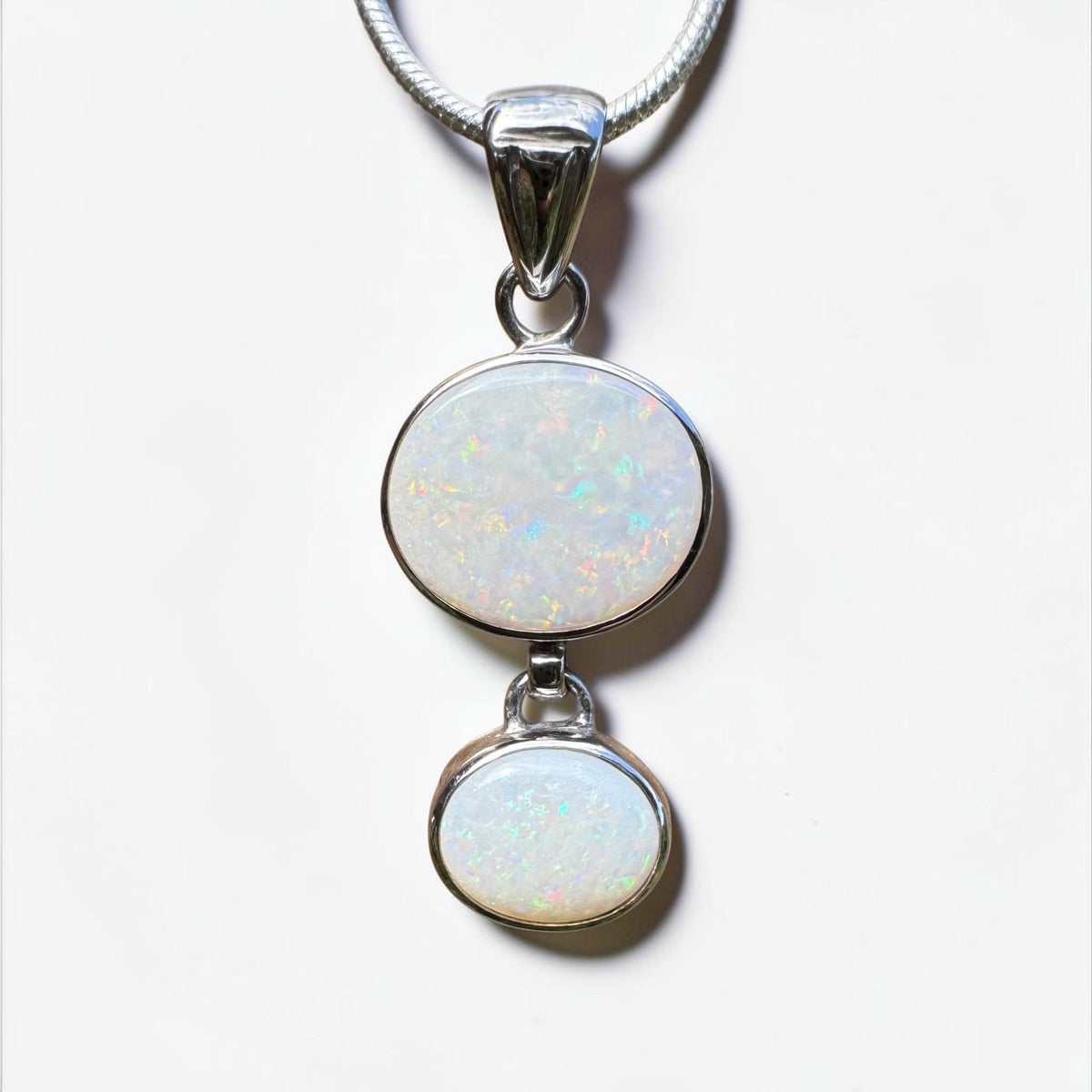 4.9ct Coober Pedy Opal Pendant Necklace ~ 'Kununurra Firelight' | 925 Sterling Silver | Solid Australian Opal
