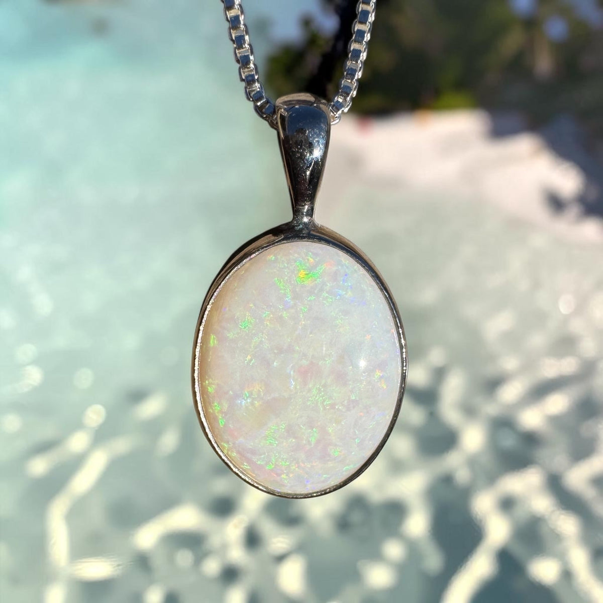 5.3ct Coober Pedy Opal Pendant Necklace ~ 'Shothole Canyon Colour' | 925 Sterling Silver | Solid Australian Opal