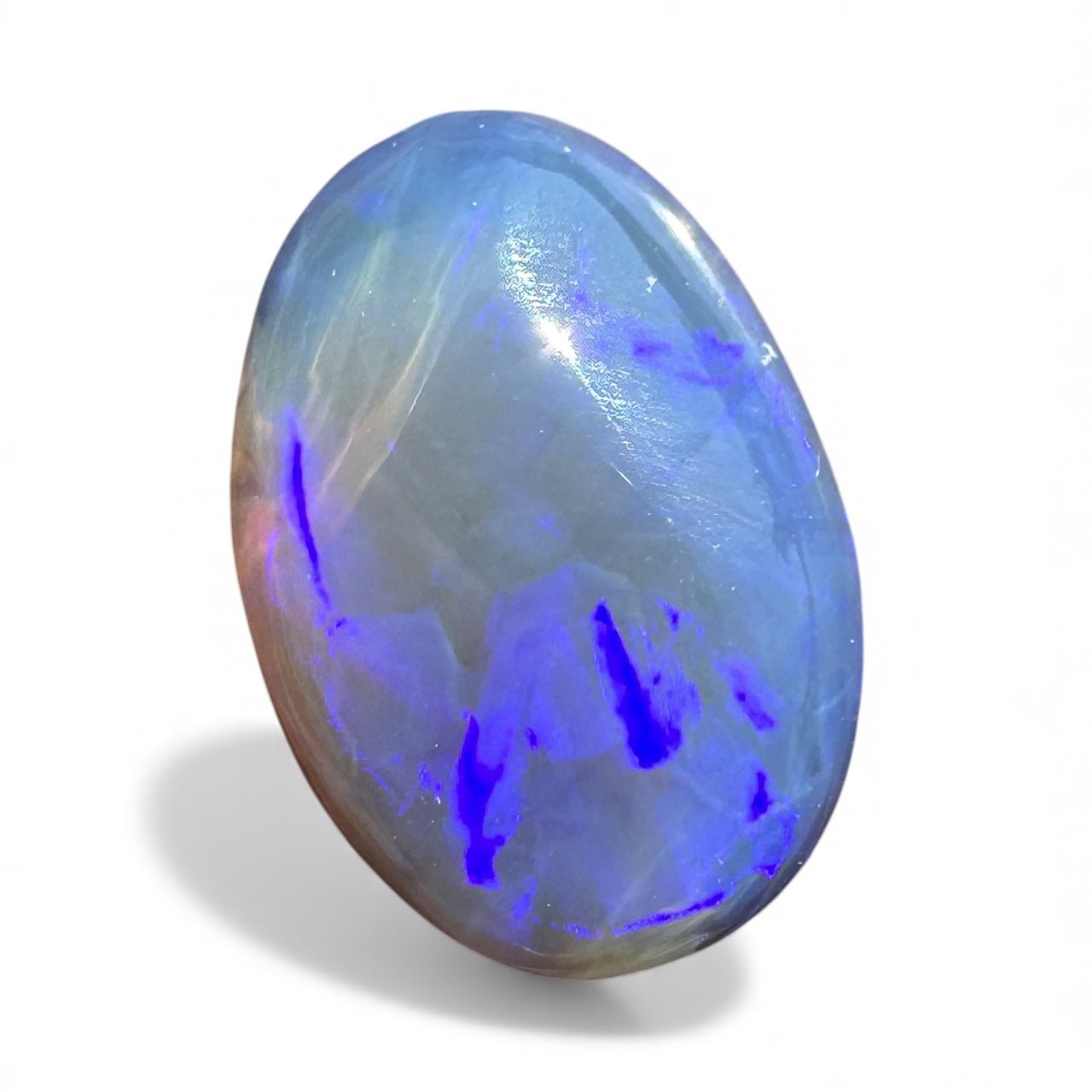 5.3ct Hand - cut Solid Lightning Ridge Semi Black Opal