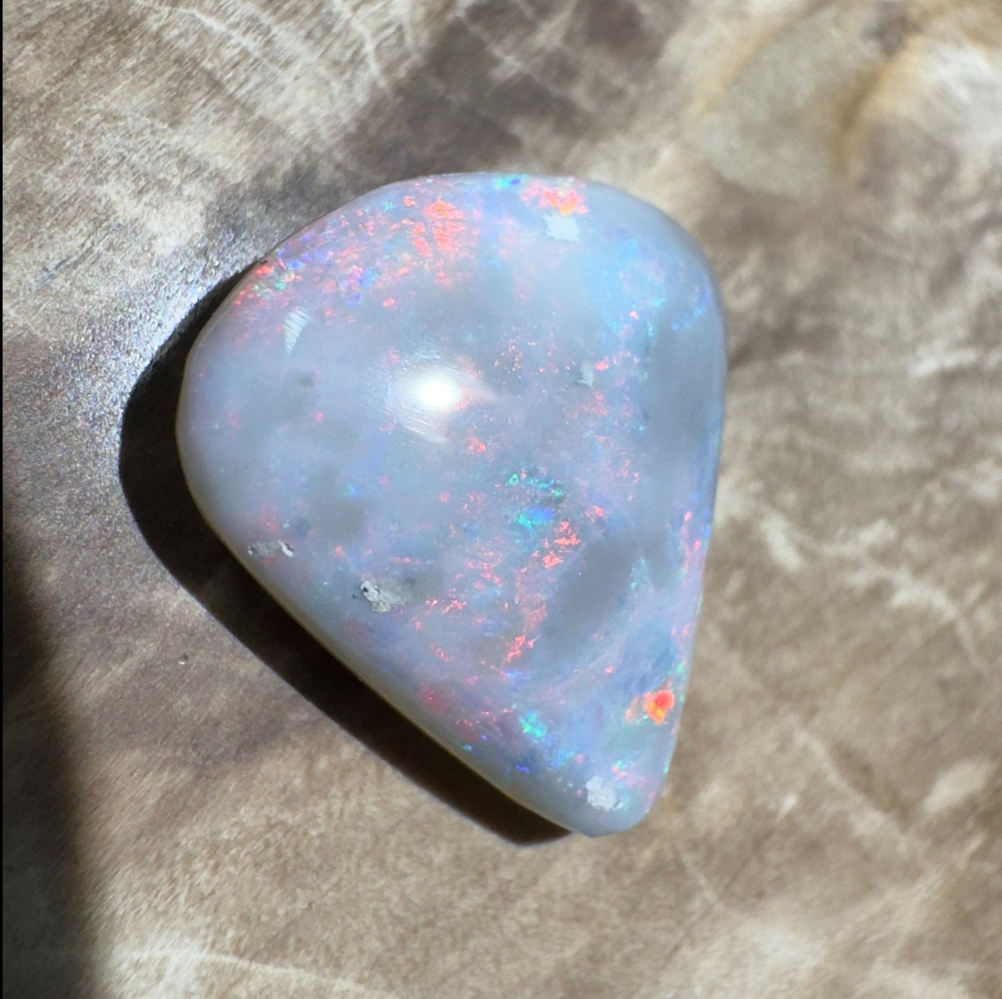 5ct Hand - cut Solid Lightning Ridge Semi Black Opal