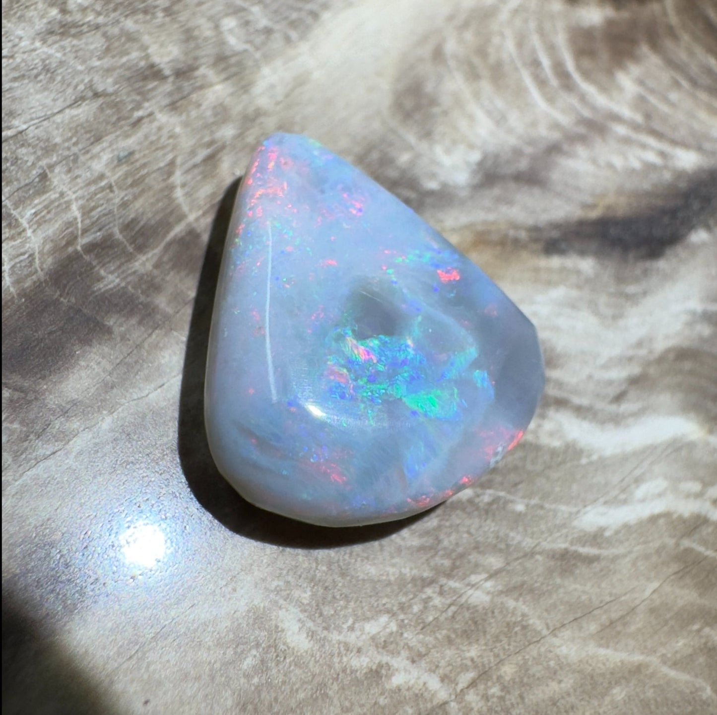5ct Hand - cut Solid Lightning Ridge Semi Black Opal