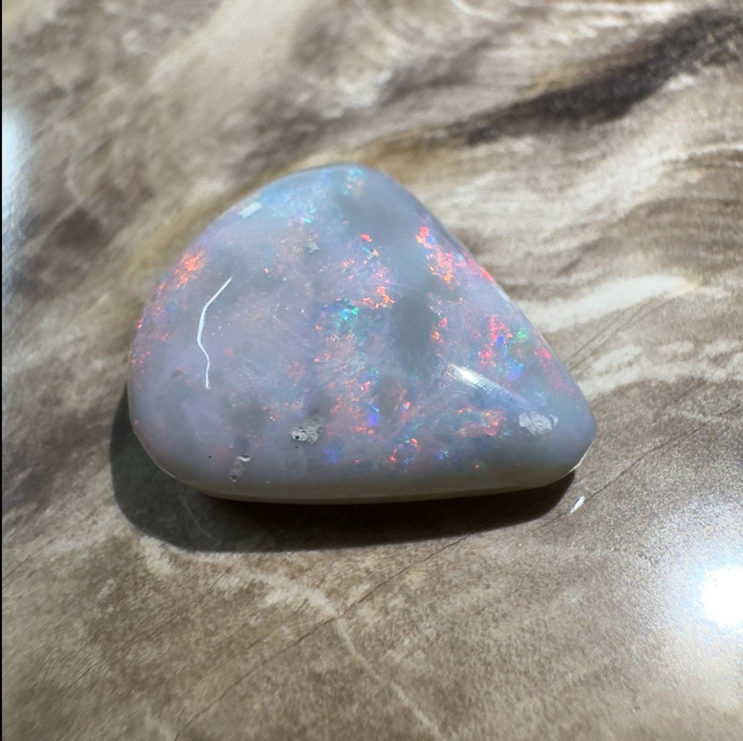5ct Hand - cut Solid Lightning Ridge Semi Black Opal