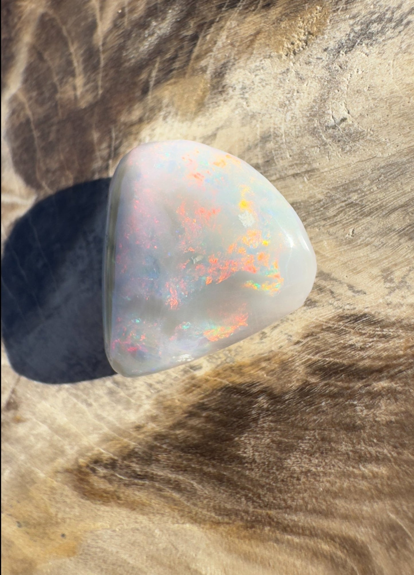 5ct Hand - cut Solid Lightning Ridge Semi Black Opal