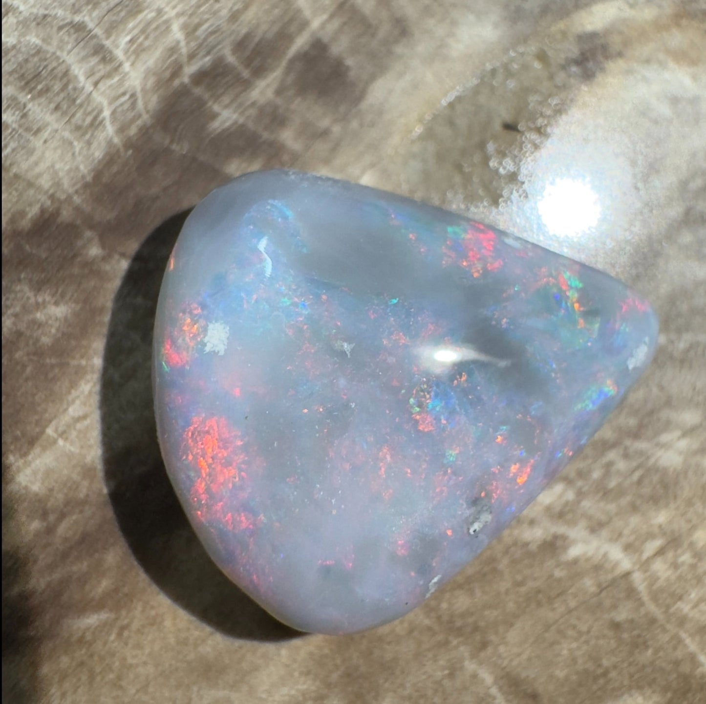 5ct Hand - cut Solid Lightning Ridge Semi Black Opal