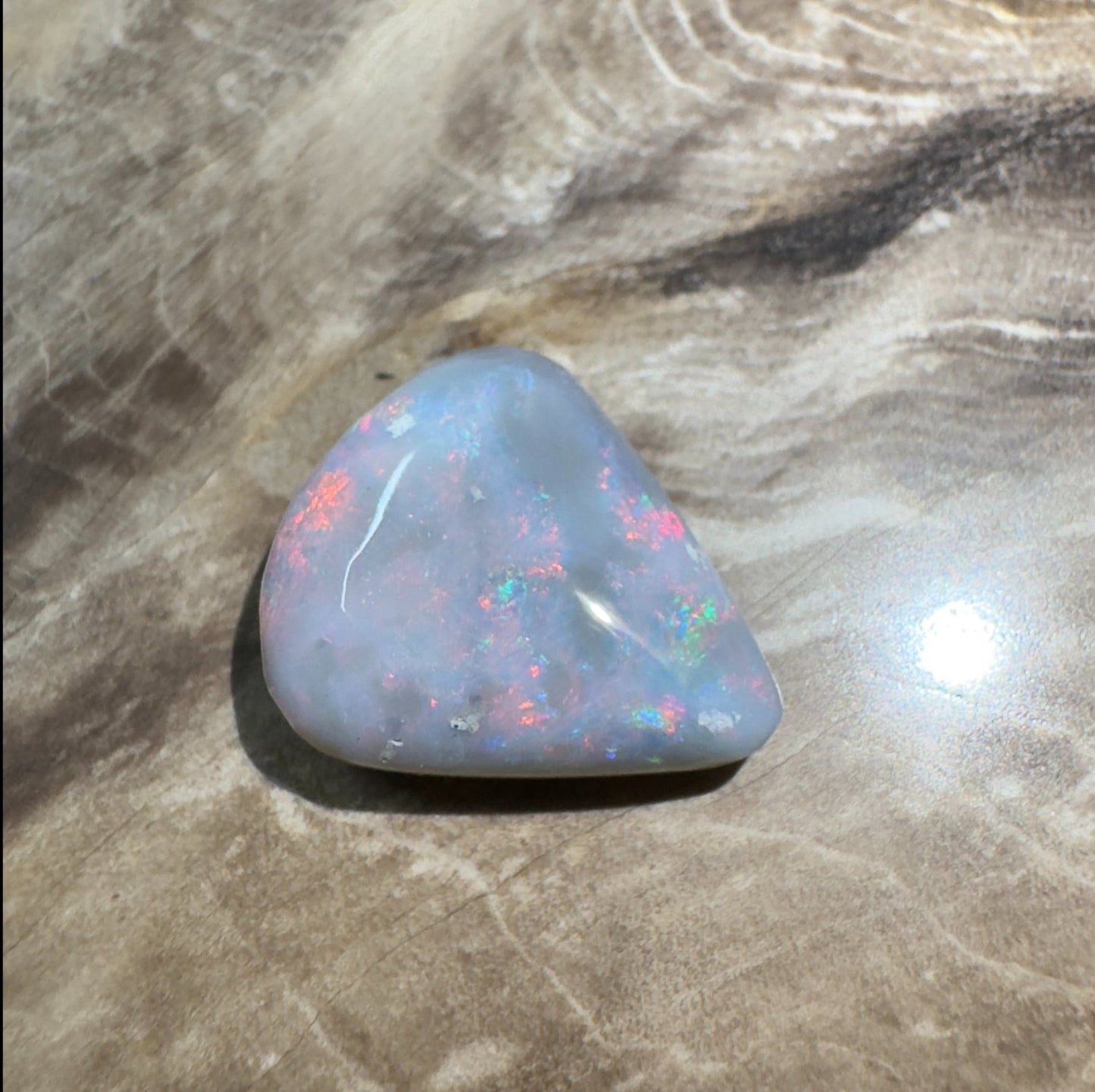 5ct Hand - cut Solid Lightning Ridge Semi Black Opal