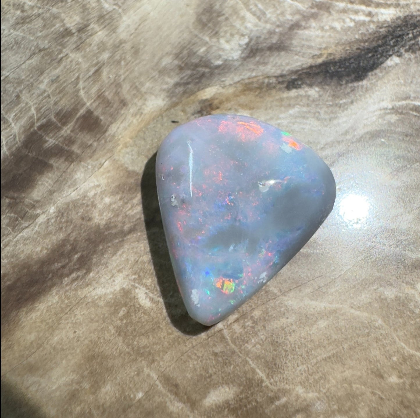 5ct Hand - cut Solid Lightning Ridge Semi Black Opal