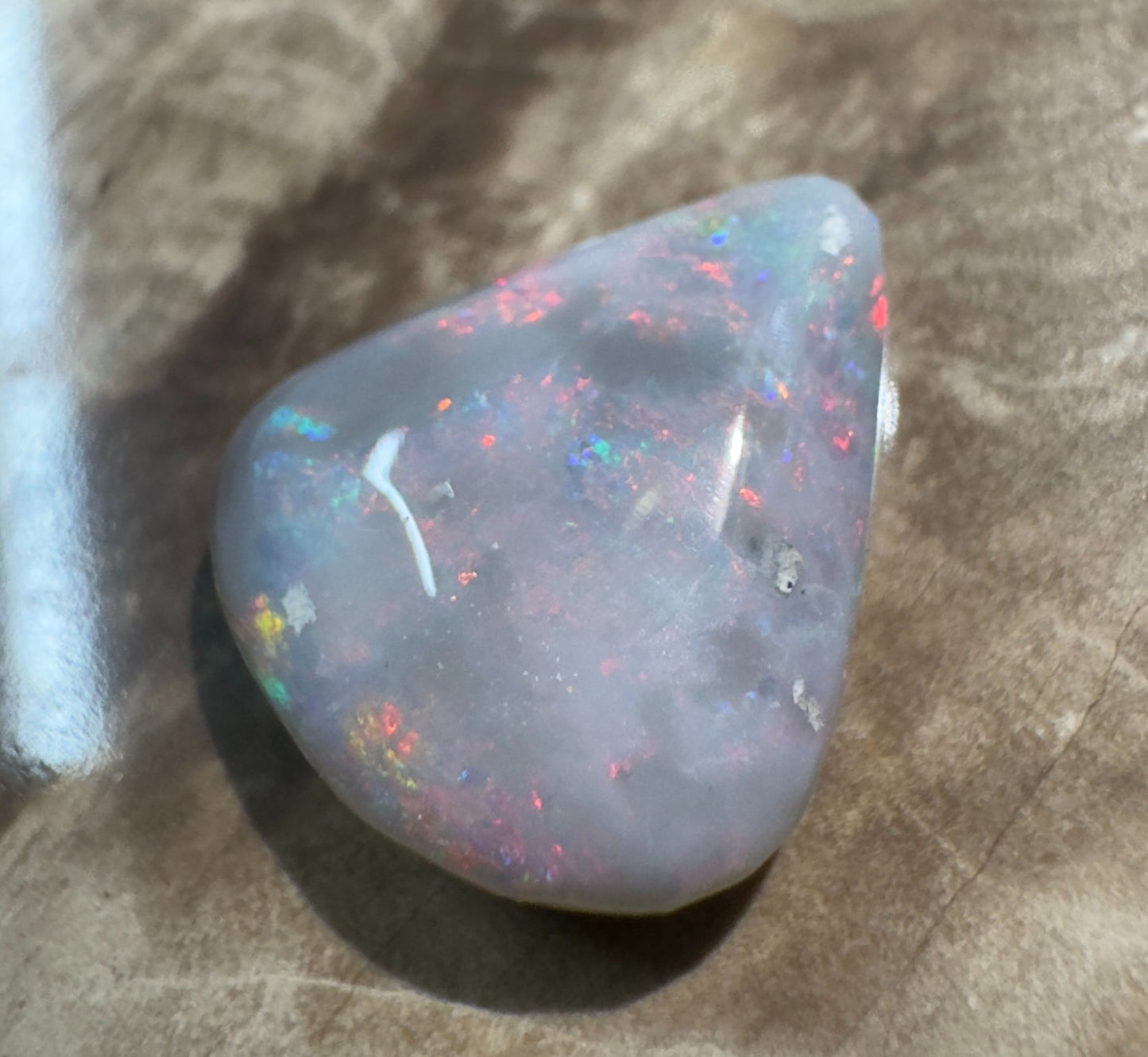 5ct Hand - cut Solid Lightning Ridge Semi Black Opal