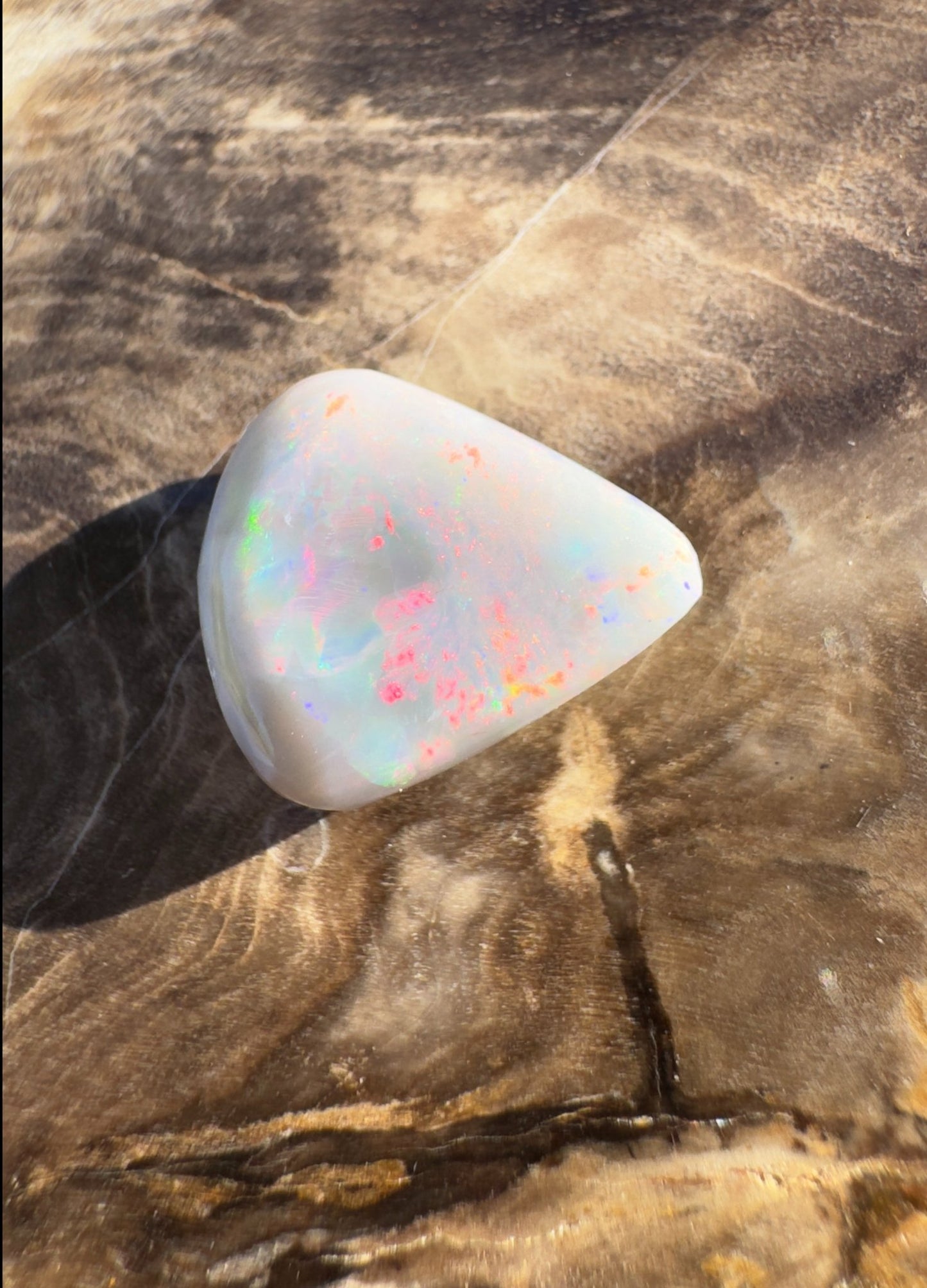 5ct Hand - cut Solid Lightning Ridge Semi Black Opal