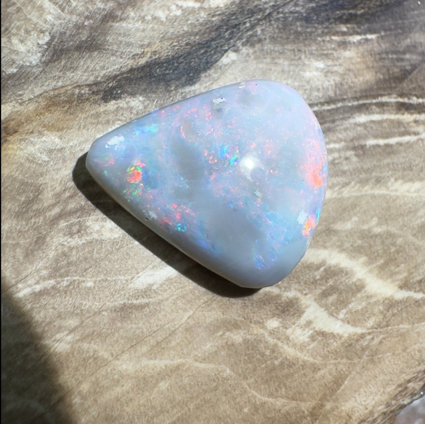 5ct Hand - cut Solid Lightning Ridge Semi Black Opal