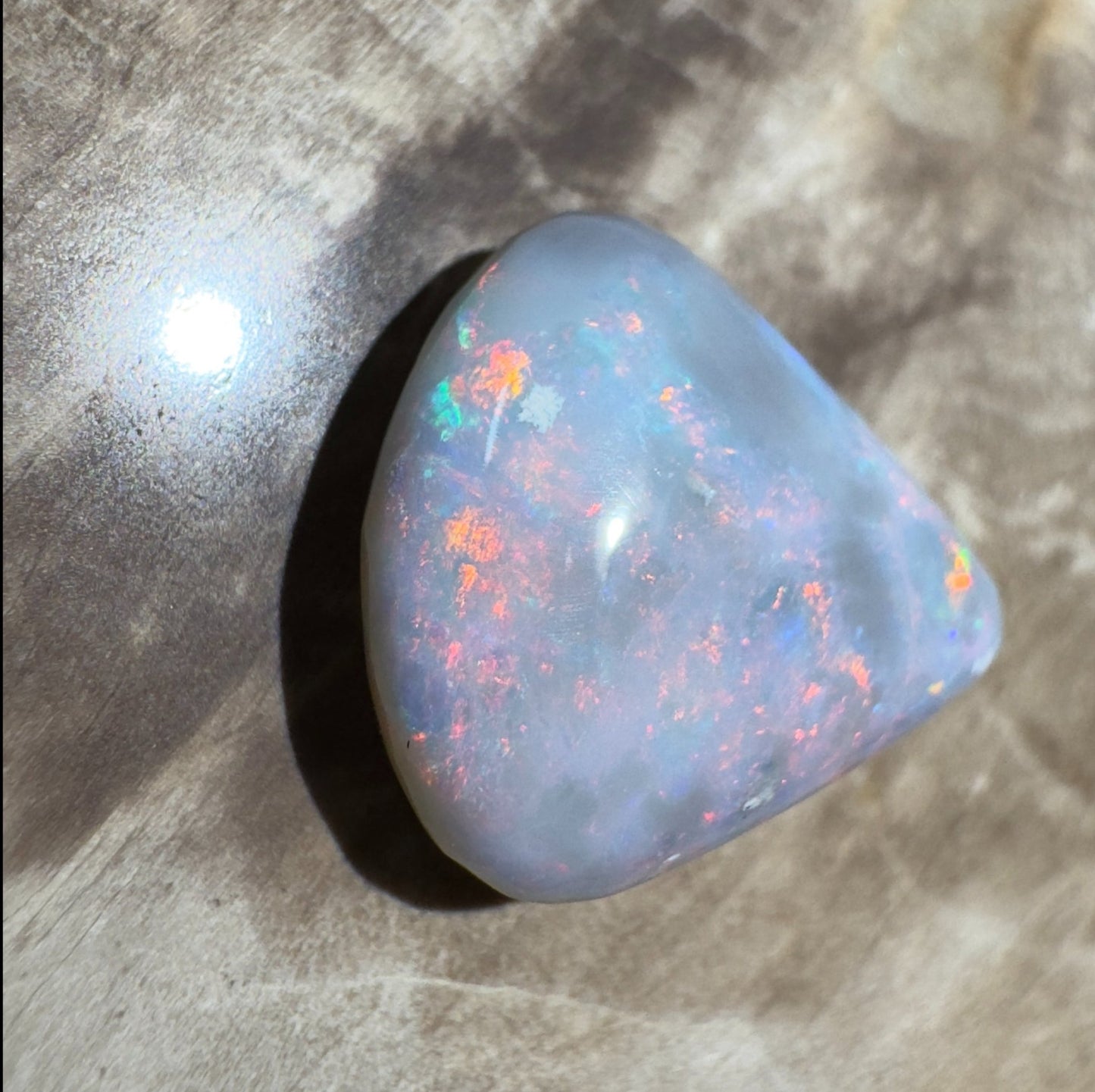5ct Hand - cut Solid Lightning Ridge Semi Black Opal