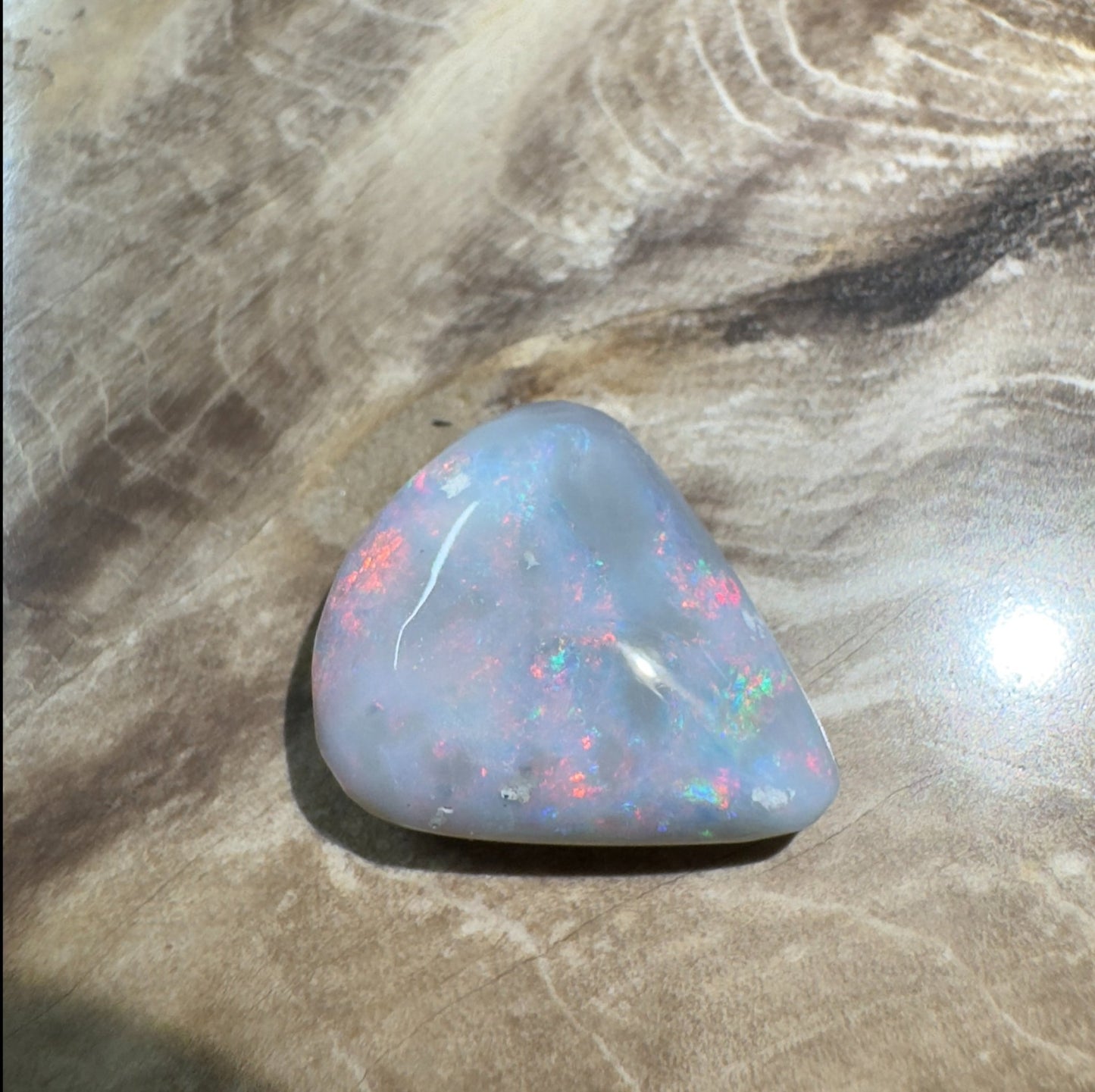 5ct Hand - cut Solid Lightning Ridge Semi Black Opal