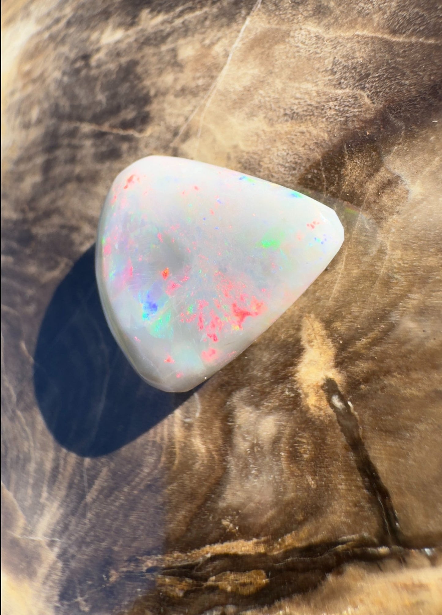 5ct Hand - cut Solid Lightning Ridge Semi Black Opal
