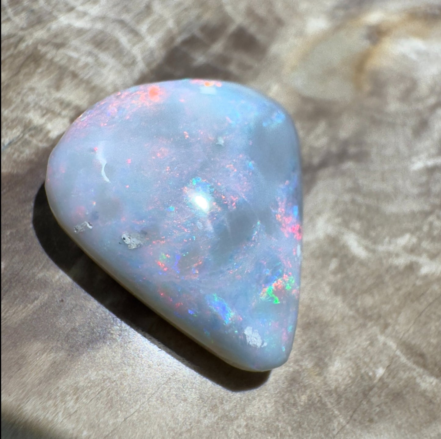 5ct Hand - cut Solid Lightning Ridge Semi Black Opal