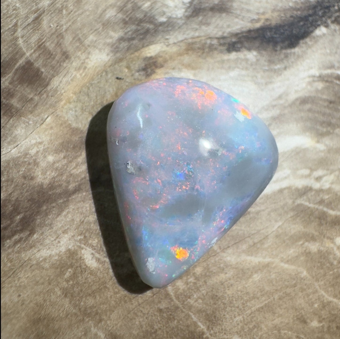 5ct Hand - cut Solid Lightning Ridge Semi Black Opal