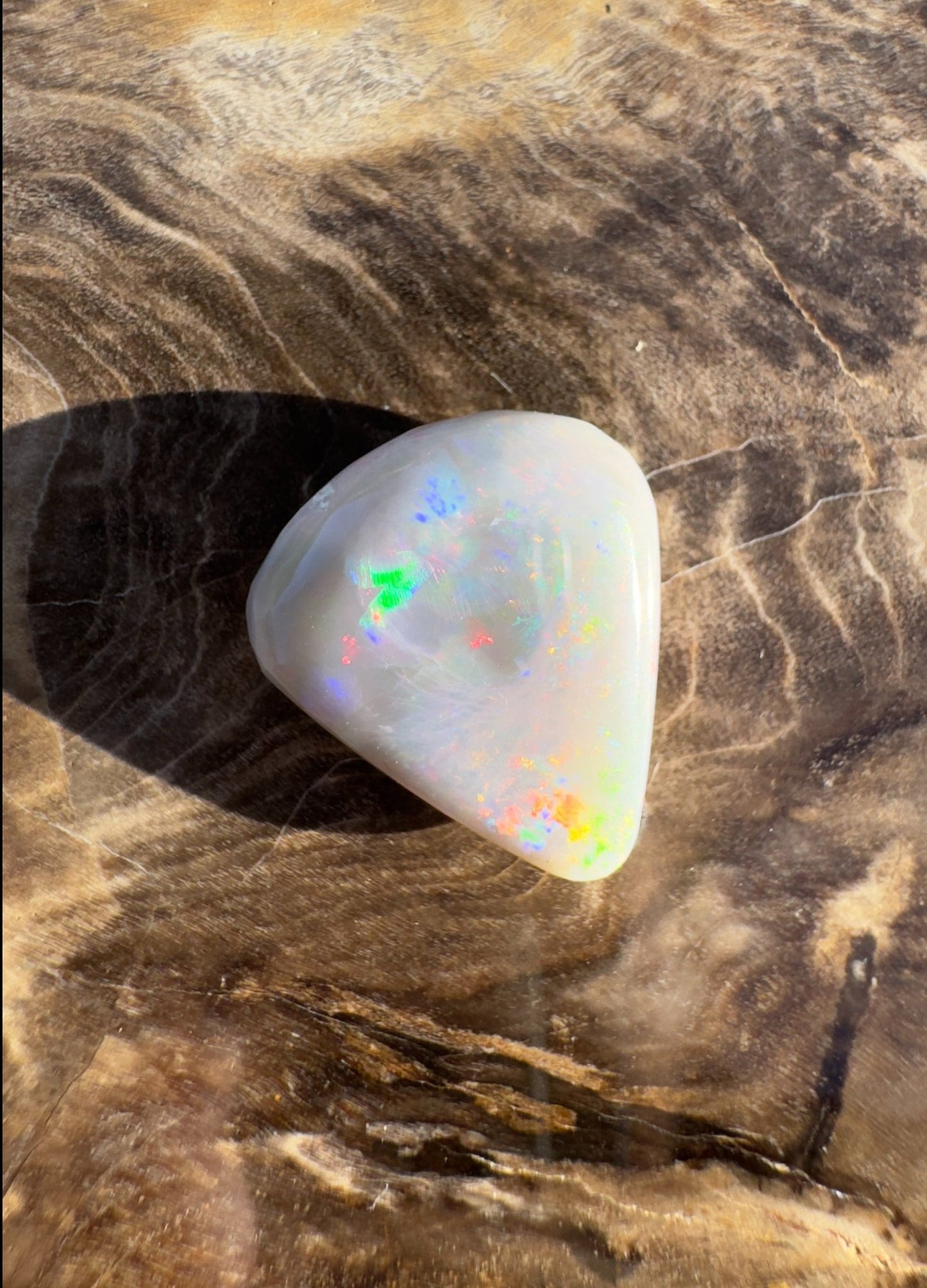 5ct Hand - cut Solid Lightning Ridge Semi Black Opal