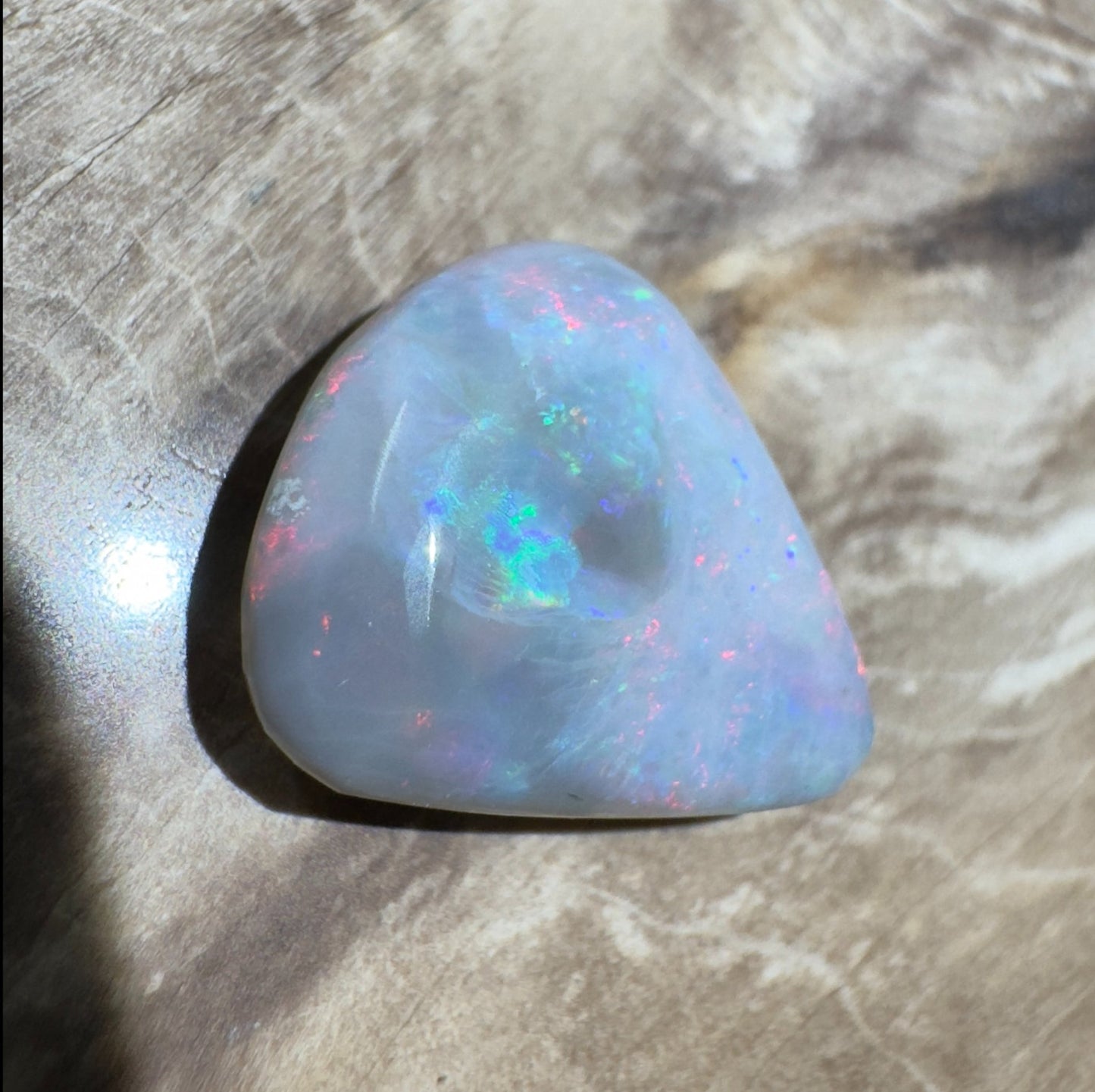5ct Hand - cut Solid Lightning Ridge Semi Black Opal