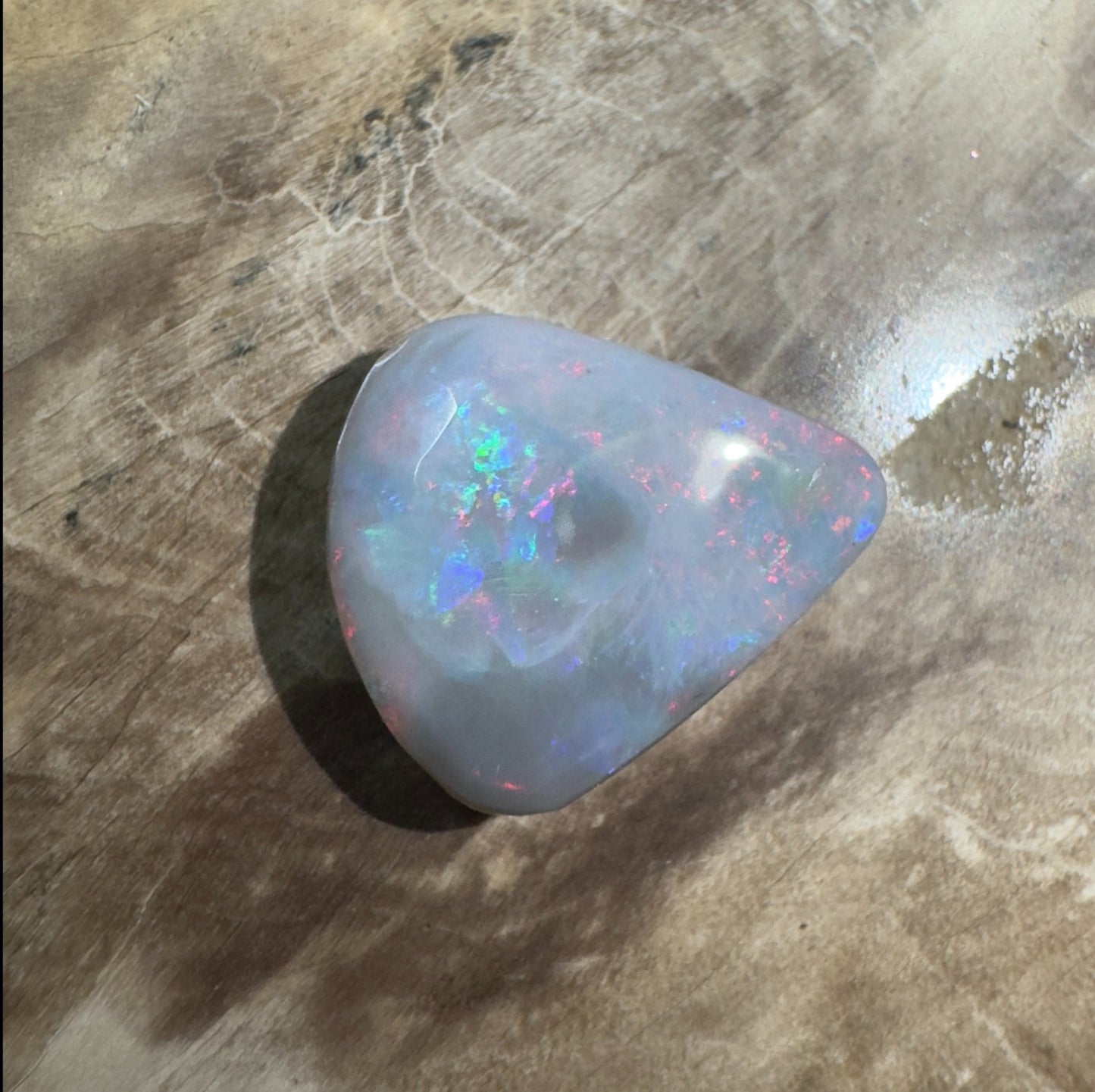5ct Hand - cut Solid Lightning Ridge Semi Black Opal