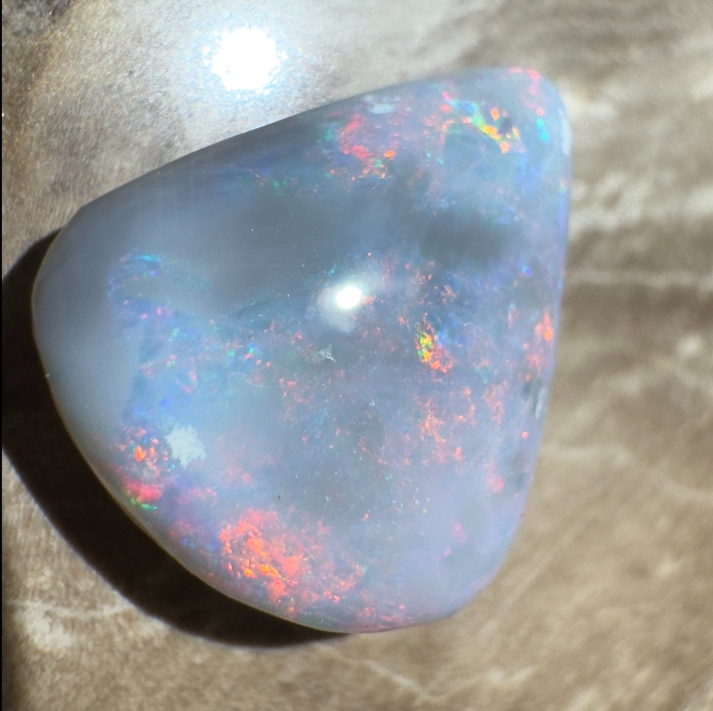 5ct Hand - cut Solid Lightning Ridge Semi Black Opal