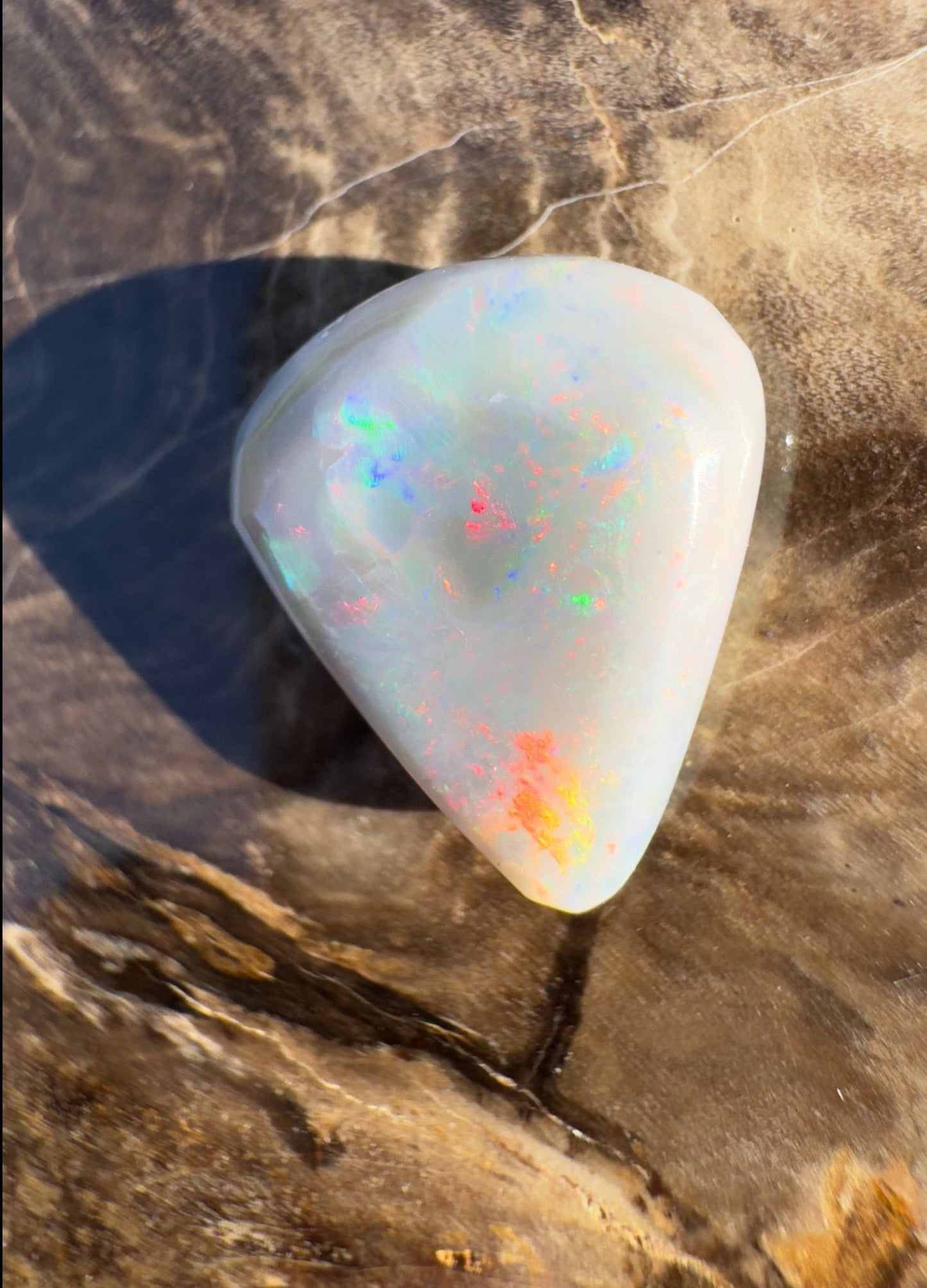 5ct Hand - cut Solid Lightning Ridge Semi Black Opal