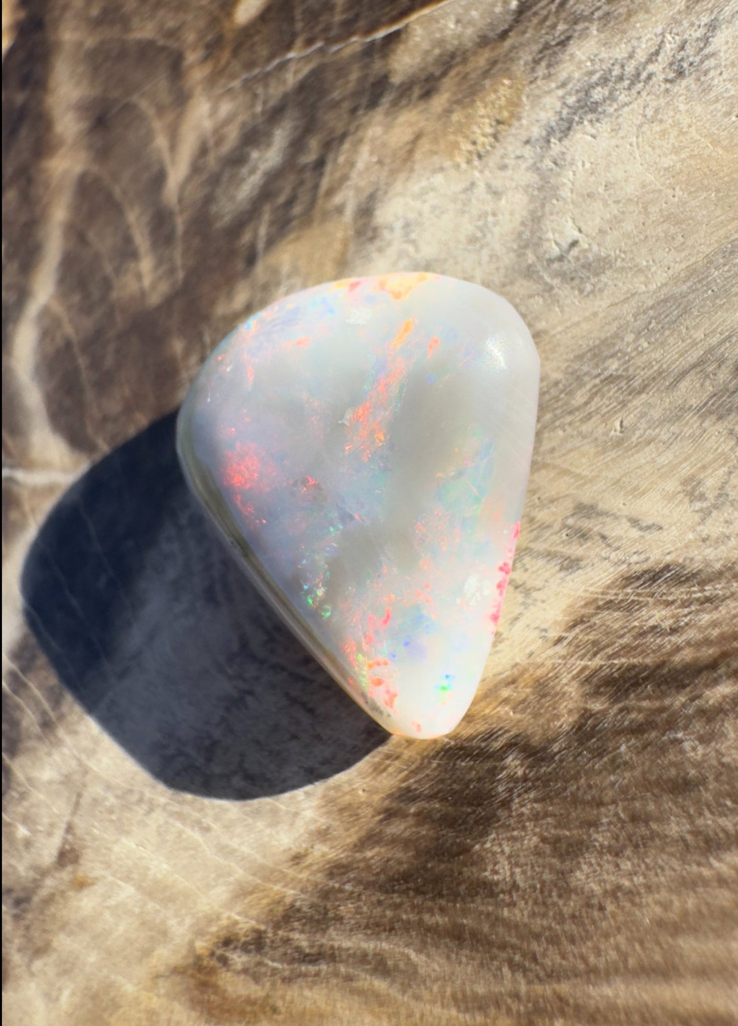 5ct Hand - cut Solid Lightning Ridge Semi Black Opal
