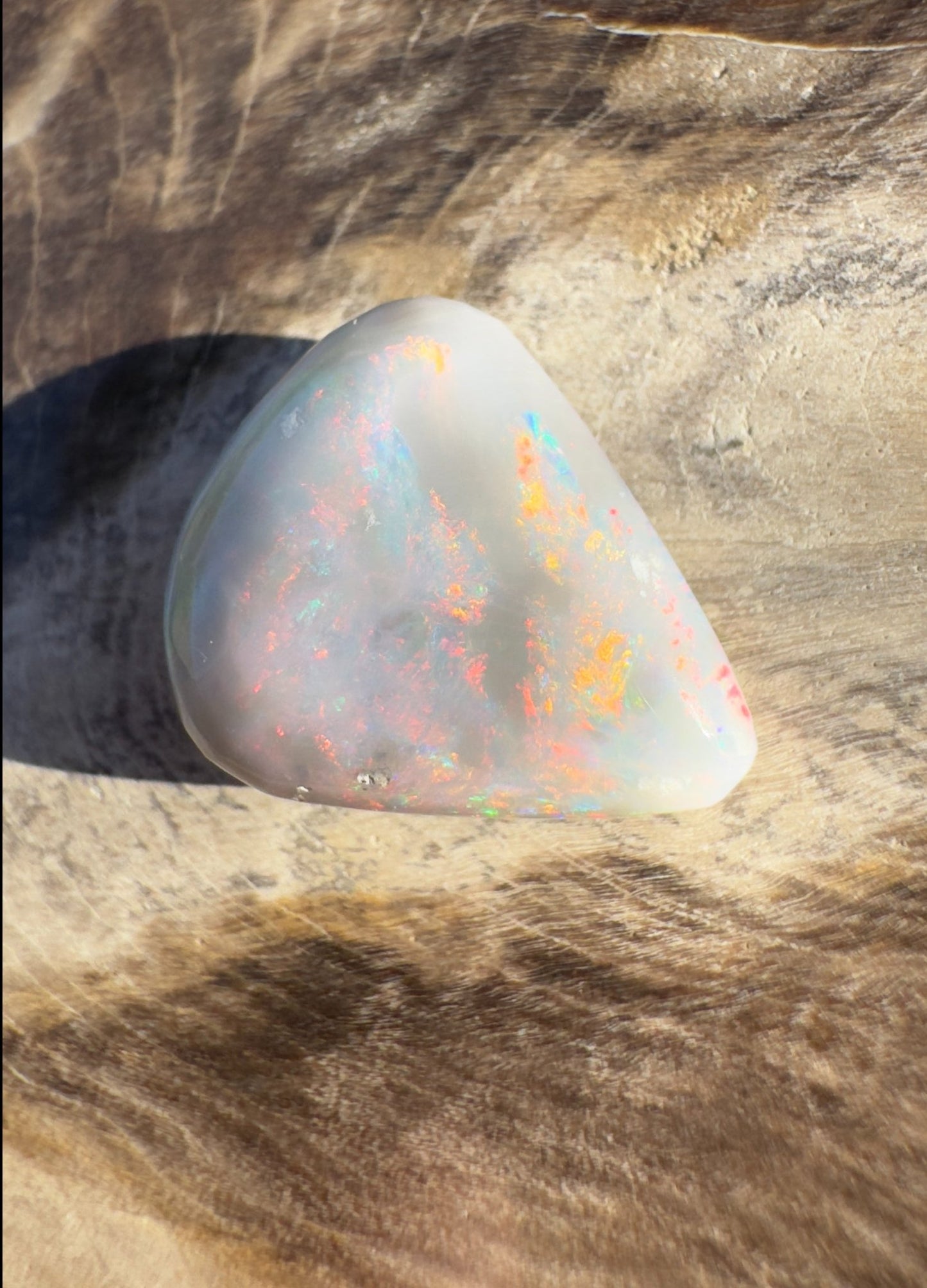 5ct Hand - cut Solid Lightning Ridge Semi Black Opal