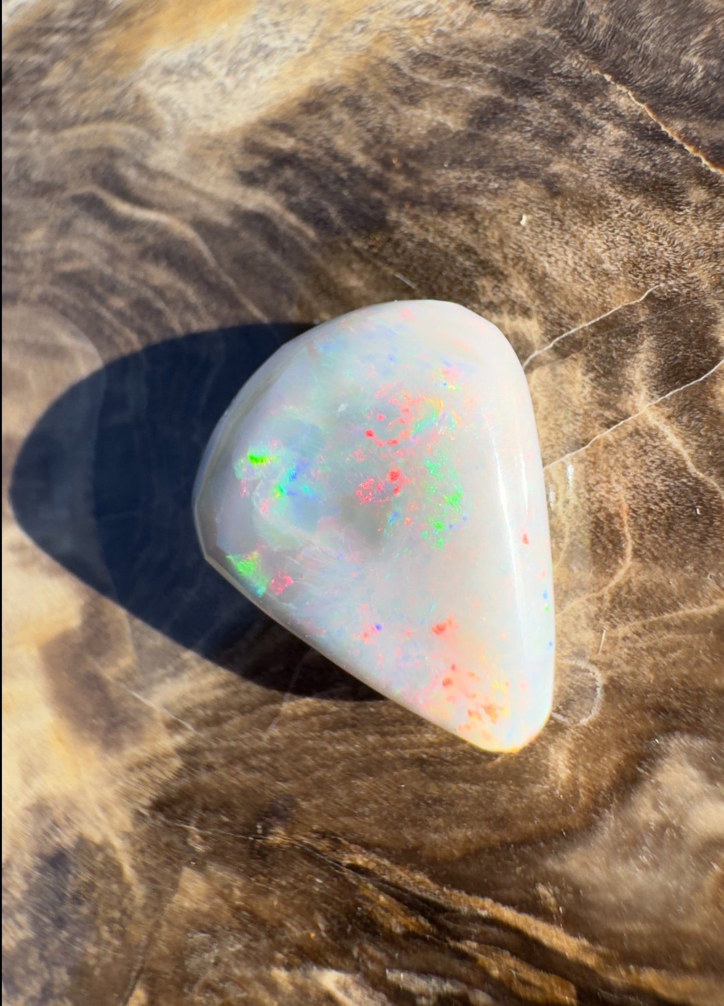 5ct Hand - cut Solid Lightning Ridge Semi Black Opal