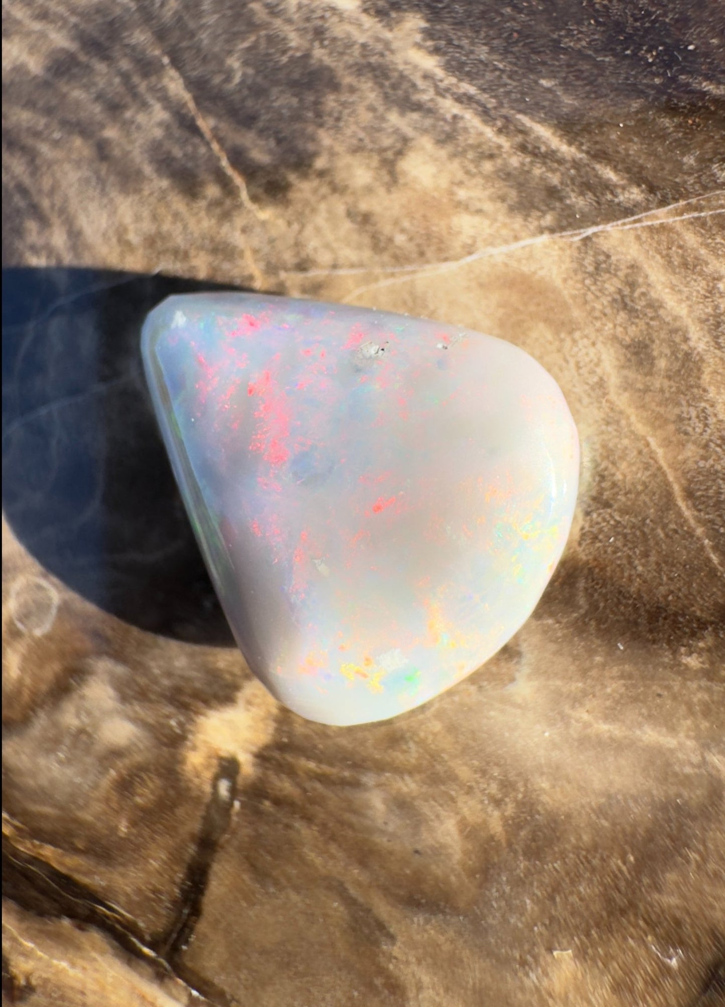5ct Hand - cut Solid Lightning Ridge Semi Black Opal