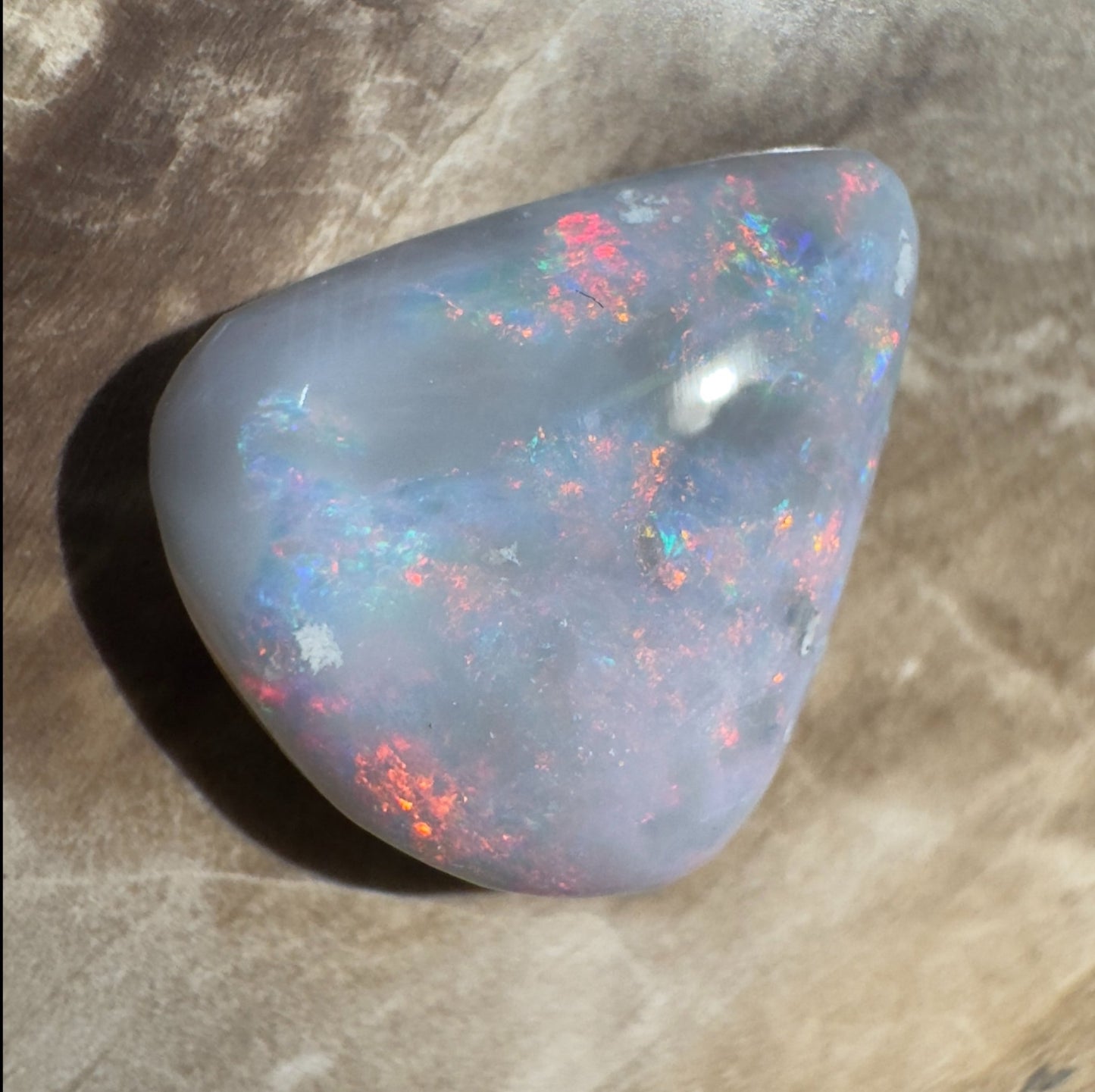 5ct Hand - cut Solid Lightning Ridge Semi Black Opal