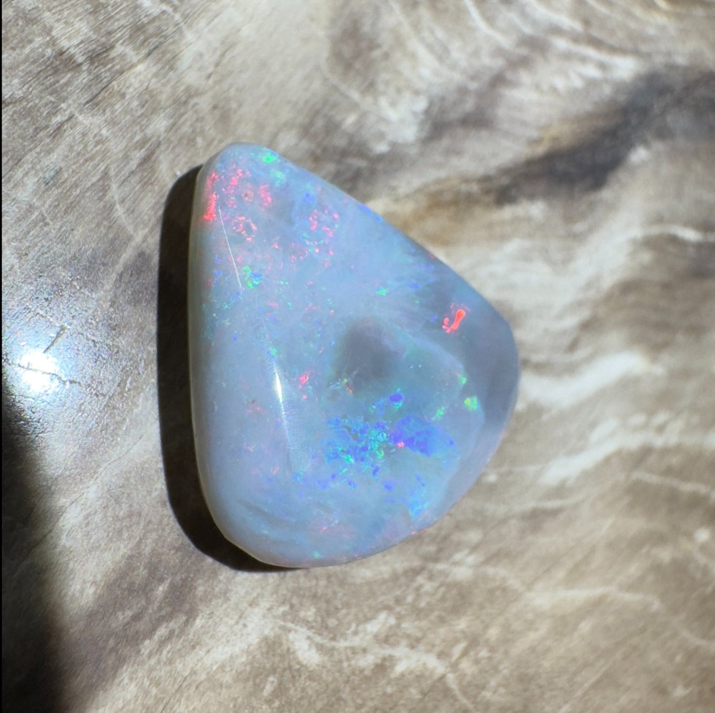5ct Hand - cut Solid Lightning Ridge Semi Black Opal