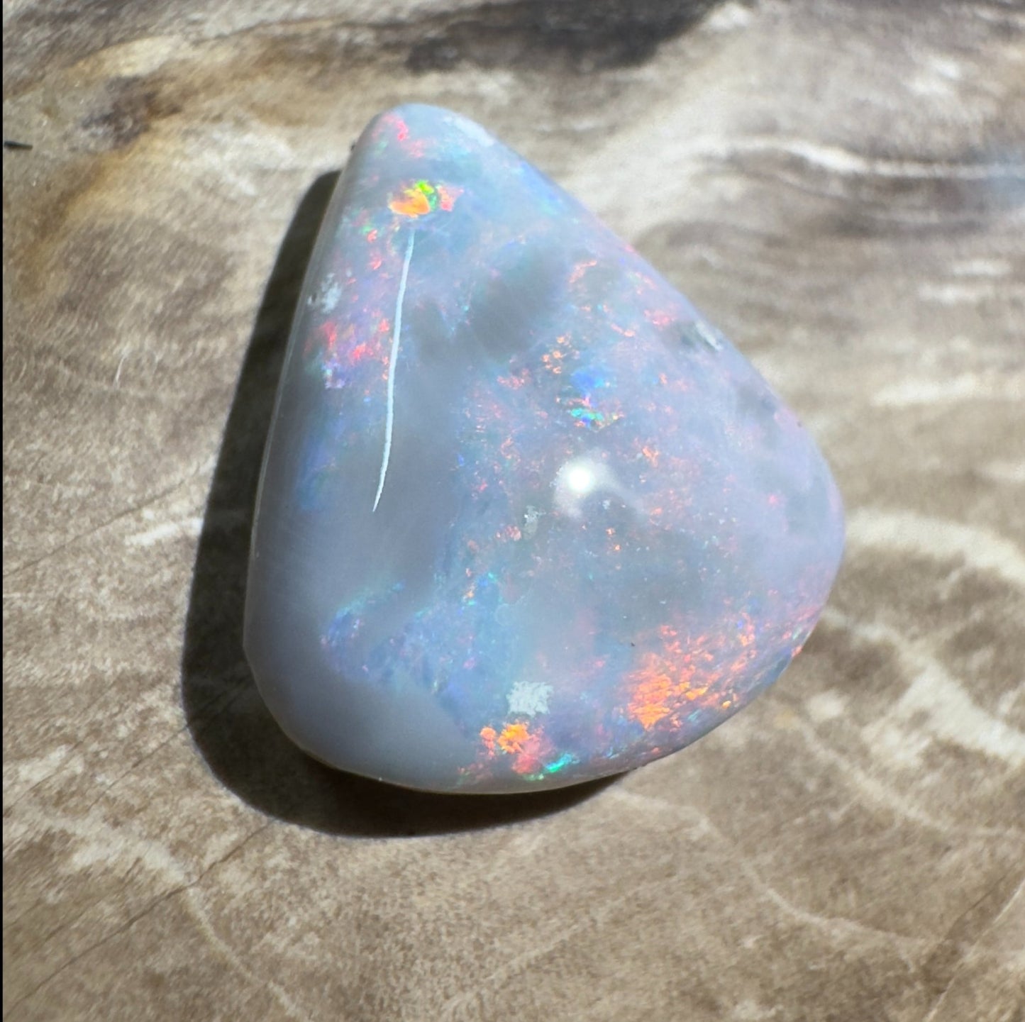5ct Hand - cut Solid Lightning Ridge Semi Black Opal