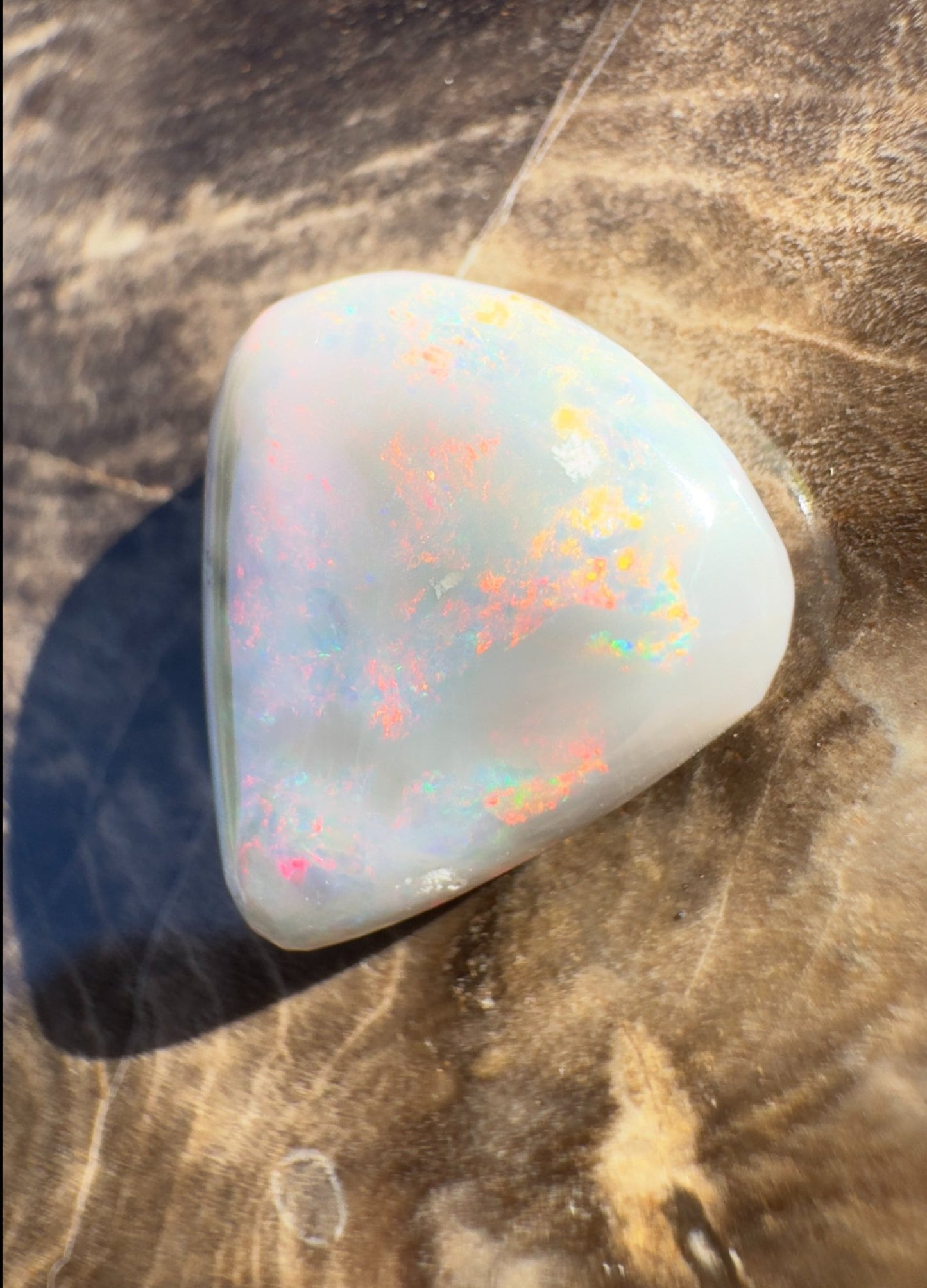 5ct Hand - cut Solid Lightning Ridge Semi Black Opal