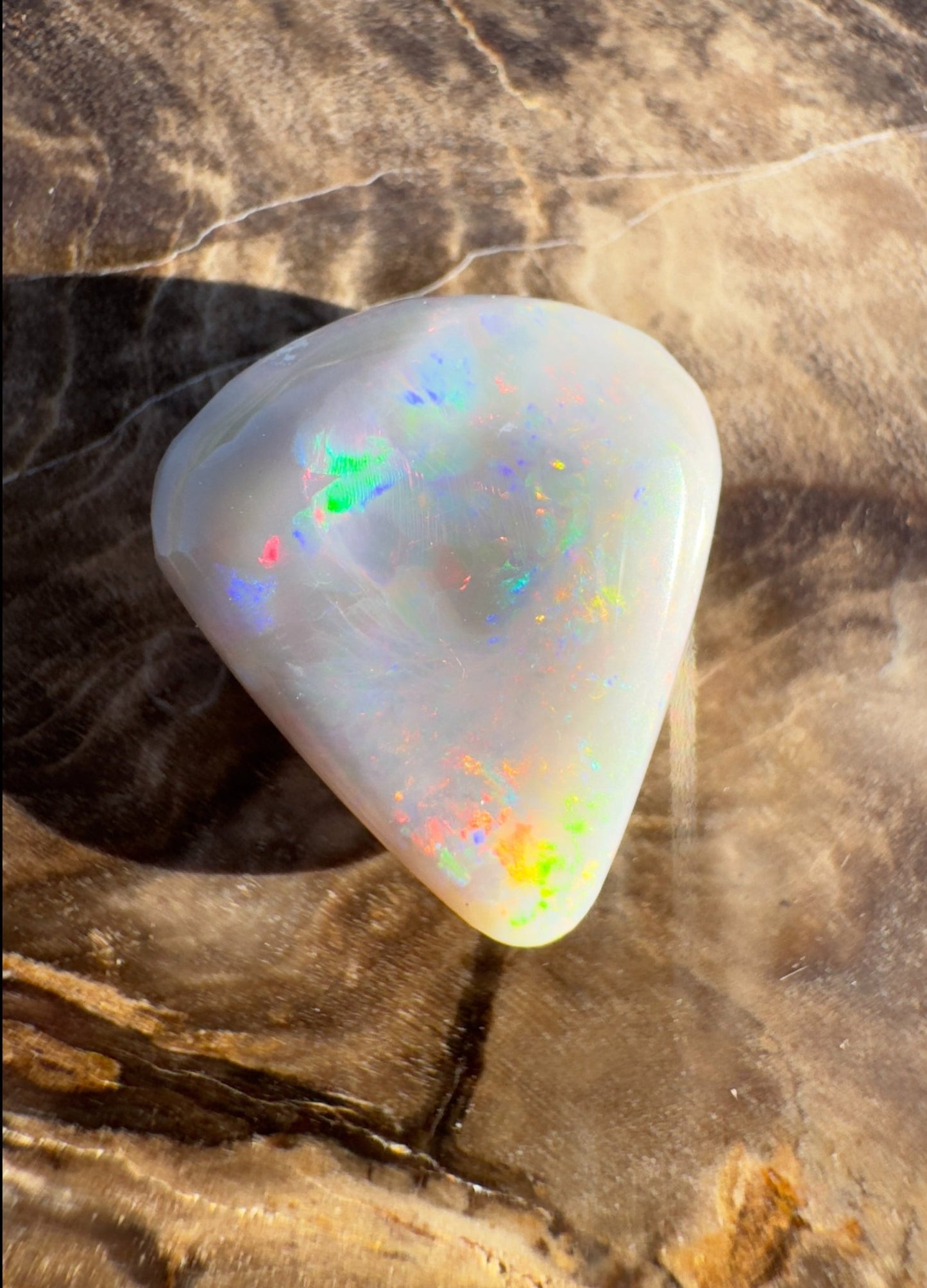 5ct Hand - cut Solid Lightning Ridge Semi Black Opal