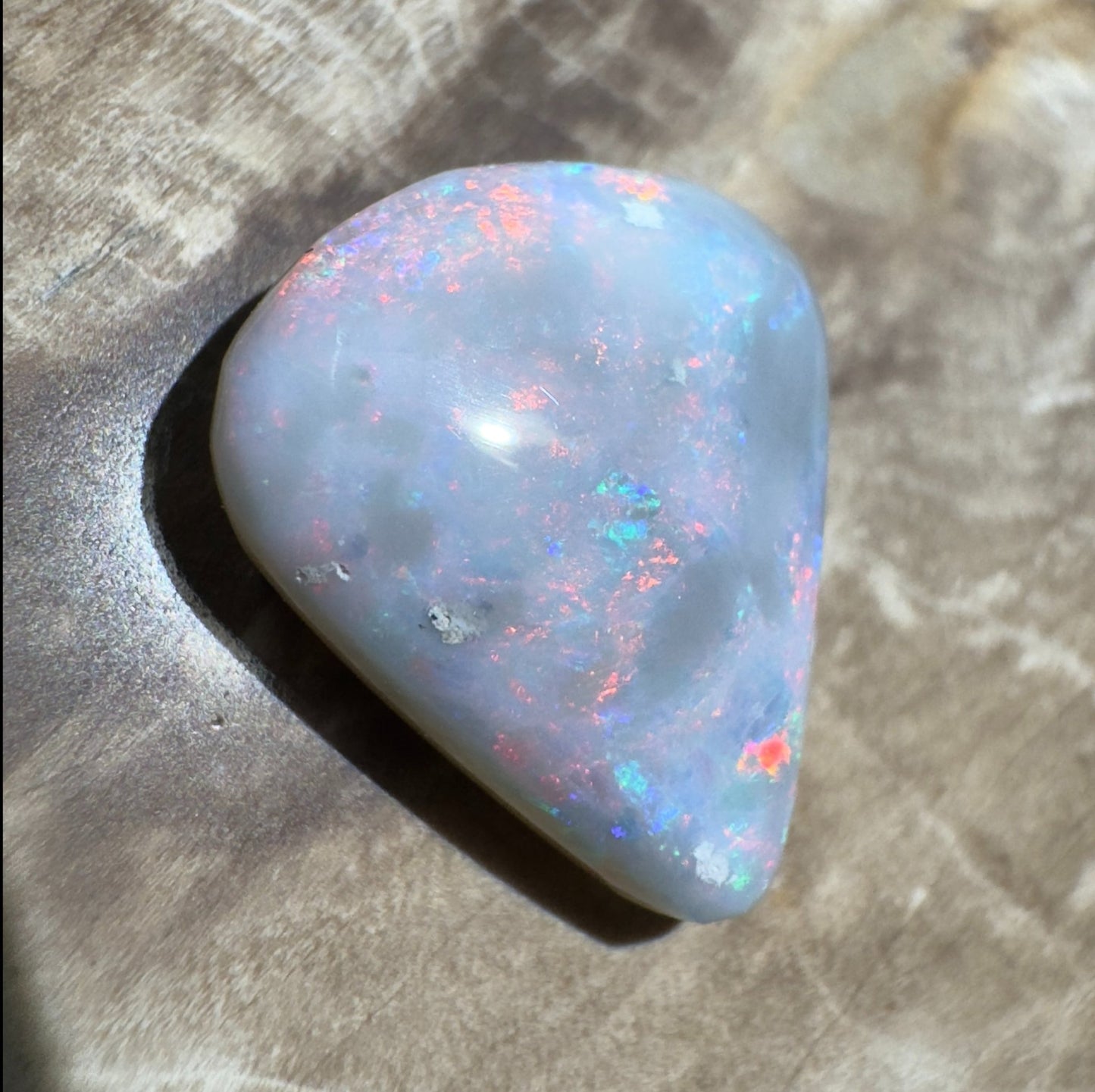 5ct Hand - cut Solid Lightning Ridge Semi Black Opal