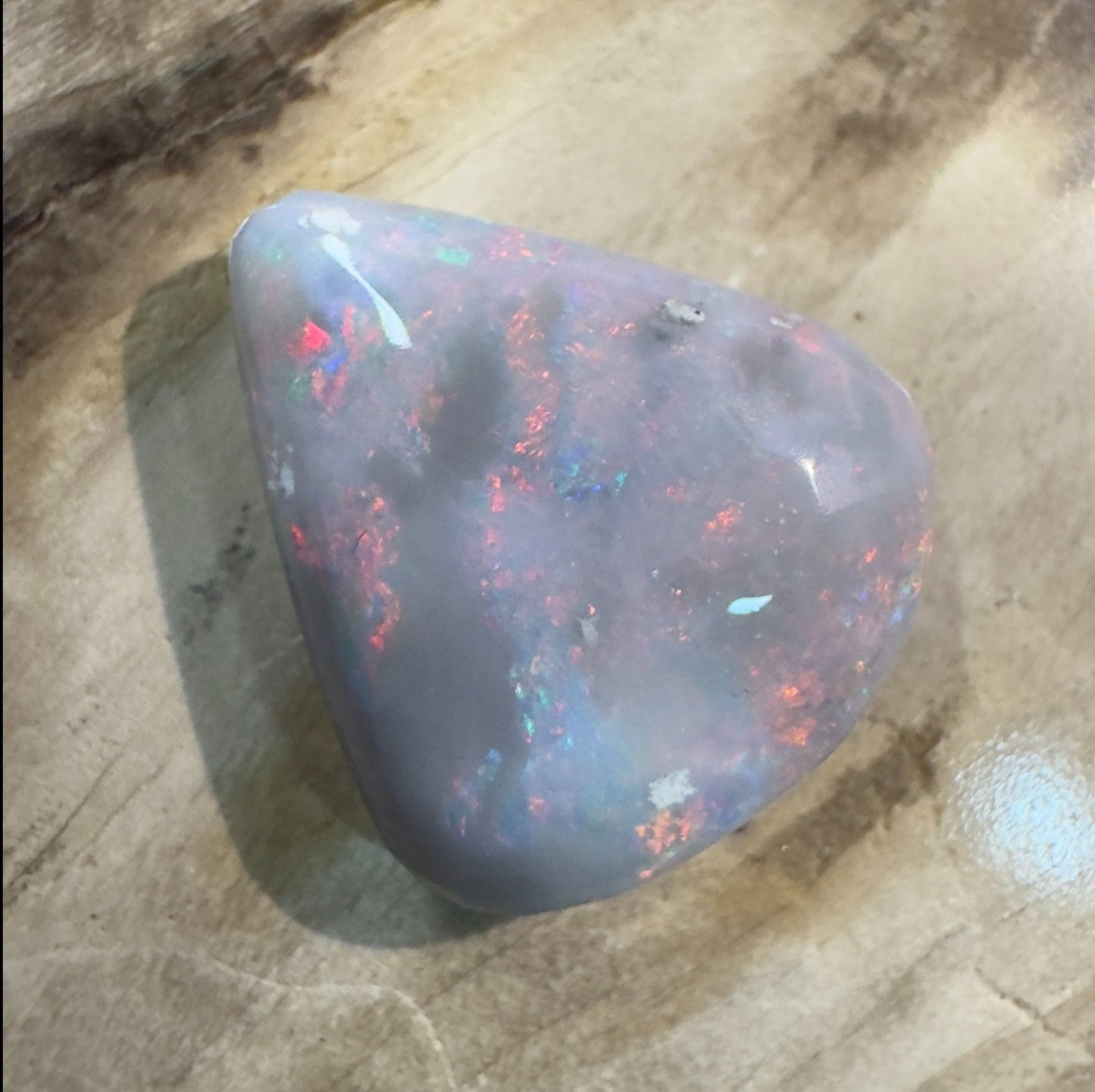 5ct Hand - cut Solid Lightning Ridge Semi Black Opal