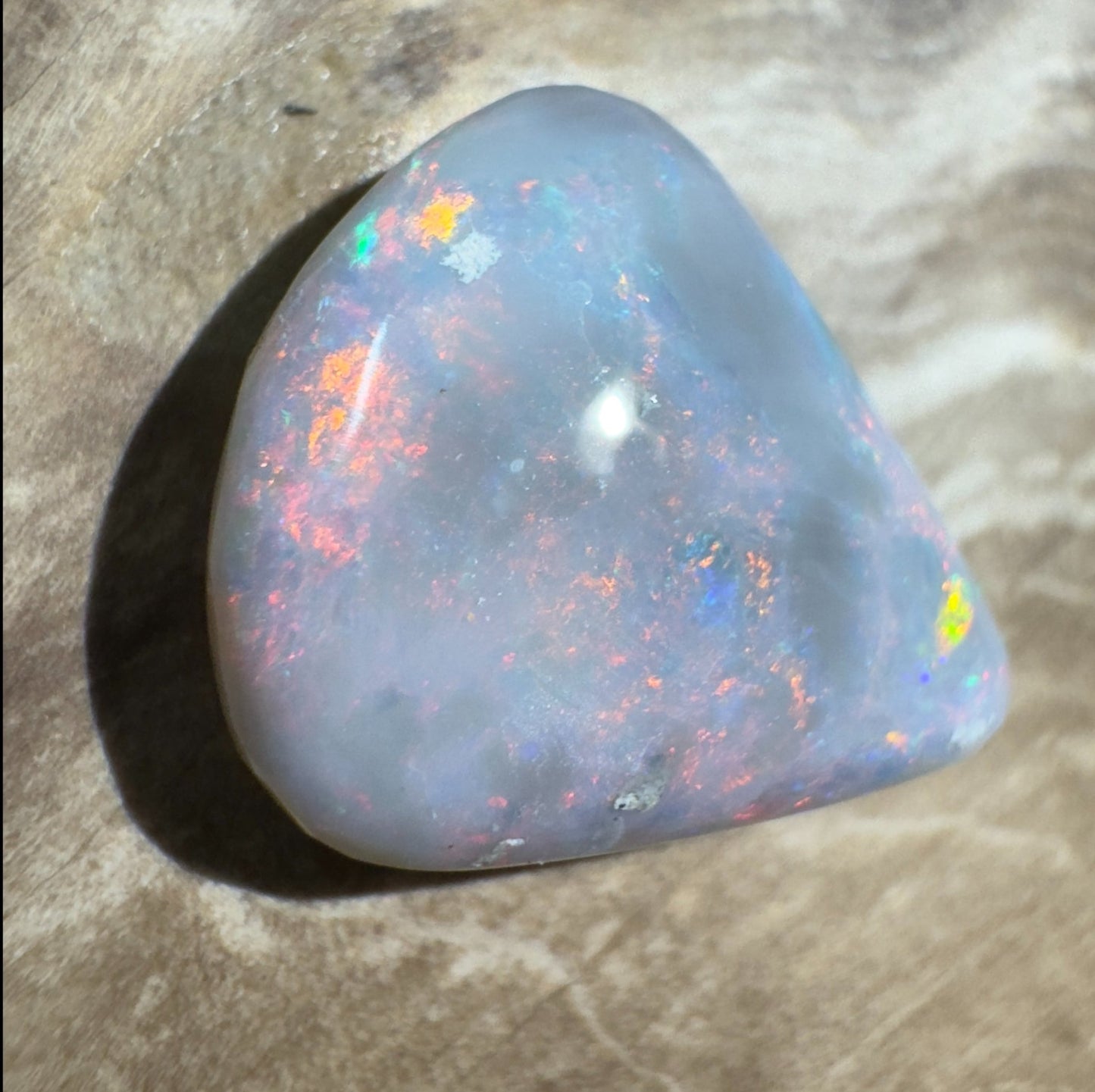5ct Hand - cut Solid Lightning Ridge Semi Black Opal