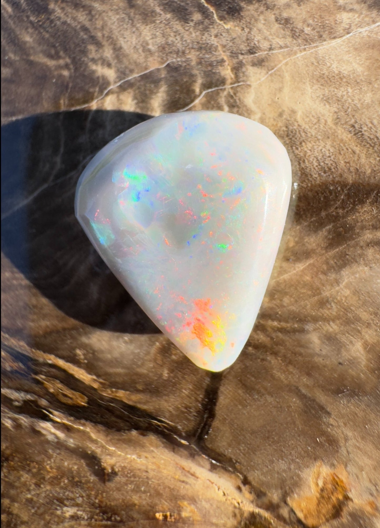 5ct Hand - cut Solid Lightning Ridge Semi Black Opal
